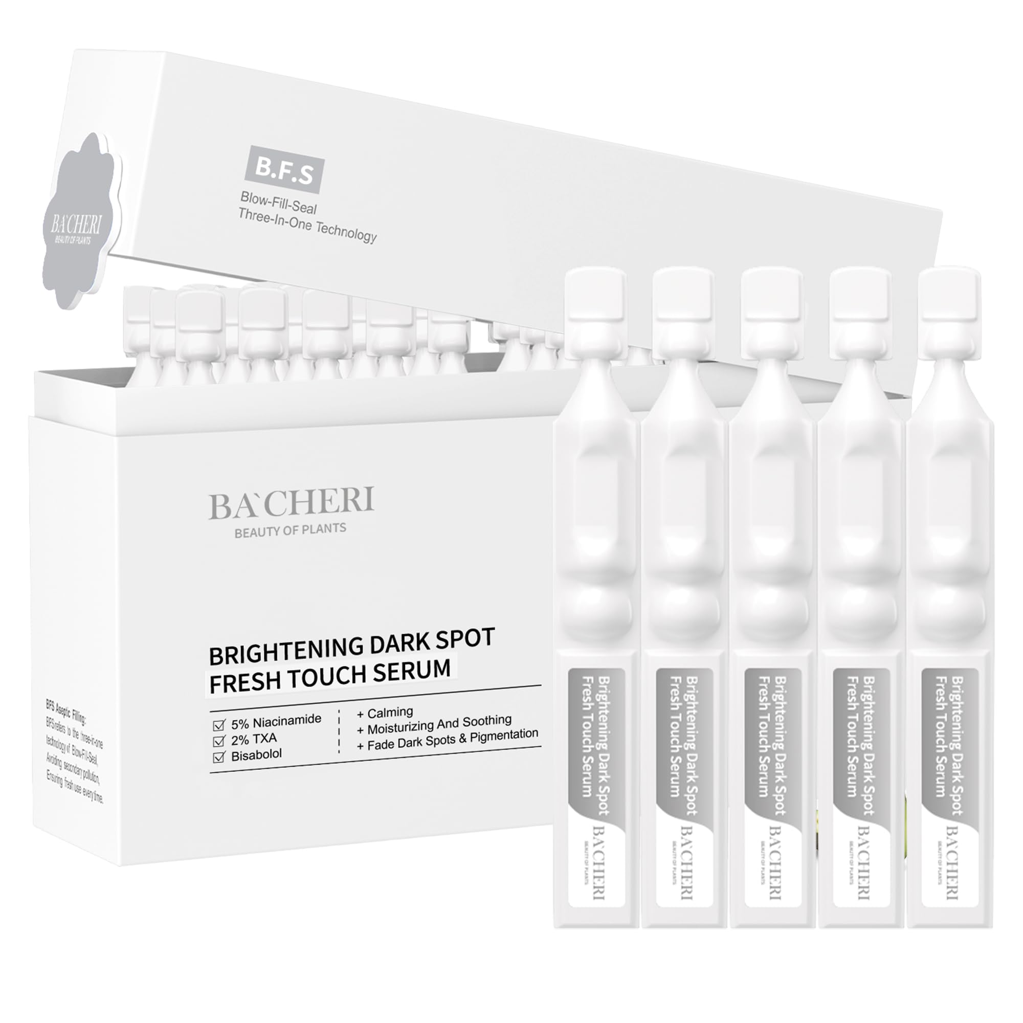 Brightening & Hydrating Face Serum Ampoules  Niacinamide, Tranexamic Acid, Vitamin C, Centella Asiatica & AlphaArbutin  Hydra