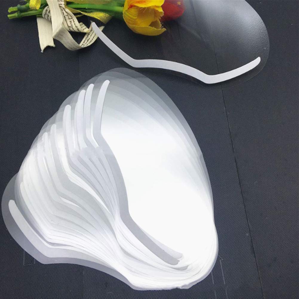 100 Pcs Microblading Permanent Makeup Shower Face Shields Visors, Disposable Face Shields Masks For Hairspray Salon Supplies And