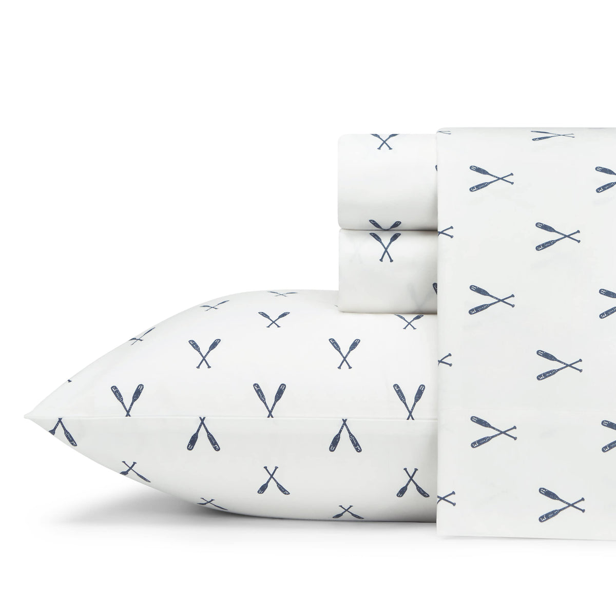 Eddie Bauer - Twin XL Sheets, cotton Percale Bedding Set, crisp  cool Home Decor (Eddies Oar, Twin XL)