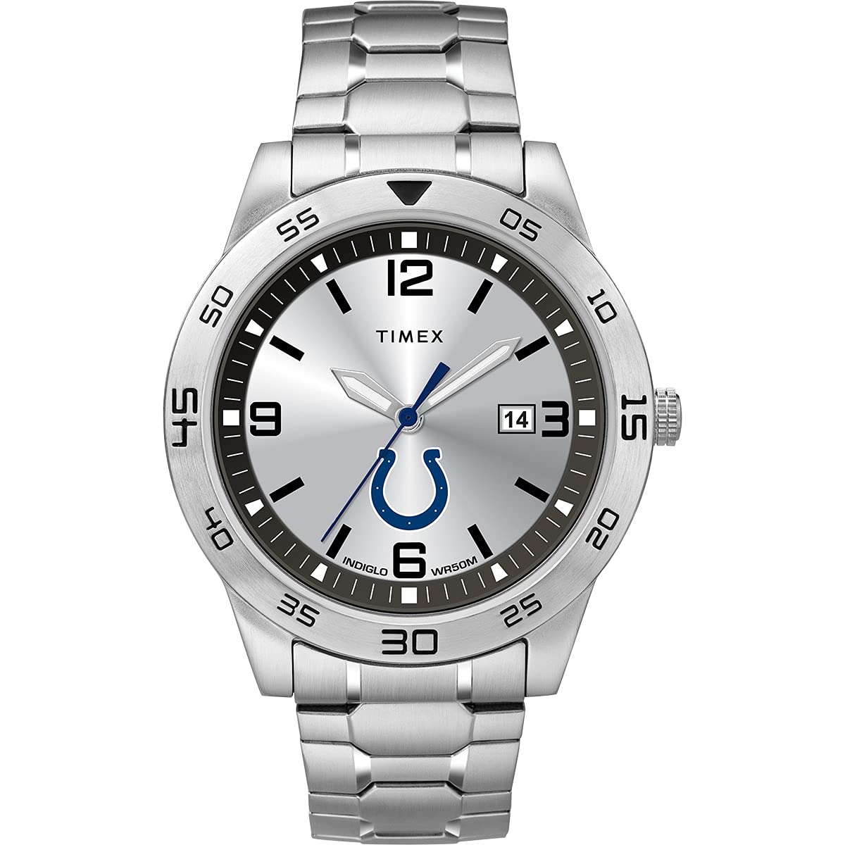 Timex Tribute Men's NFL Citation 42mm Watch - Indianapolis Colts with Stainless Steel Expansion Band