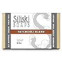 Siliski Soaps Simple Skincare, Hard, Gentle, Bath Soap, All Natural, Vegan And Palm Free - Patchouli Blend, 4.5 Oz