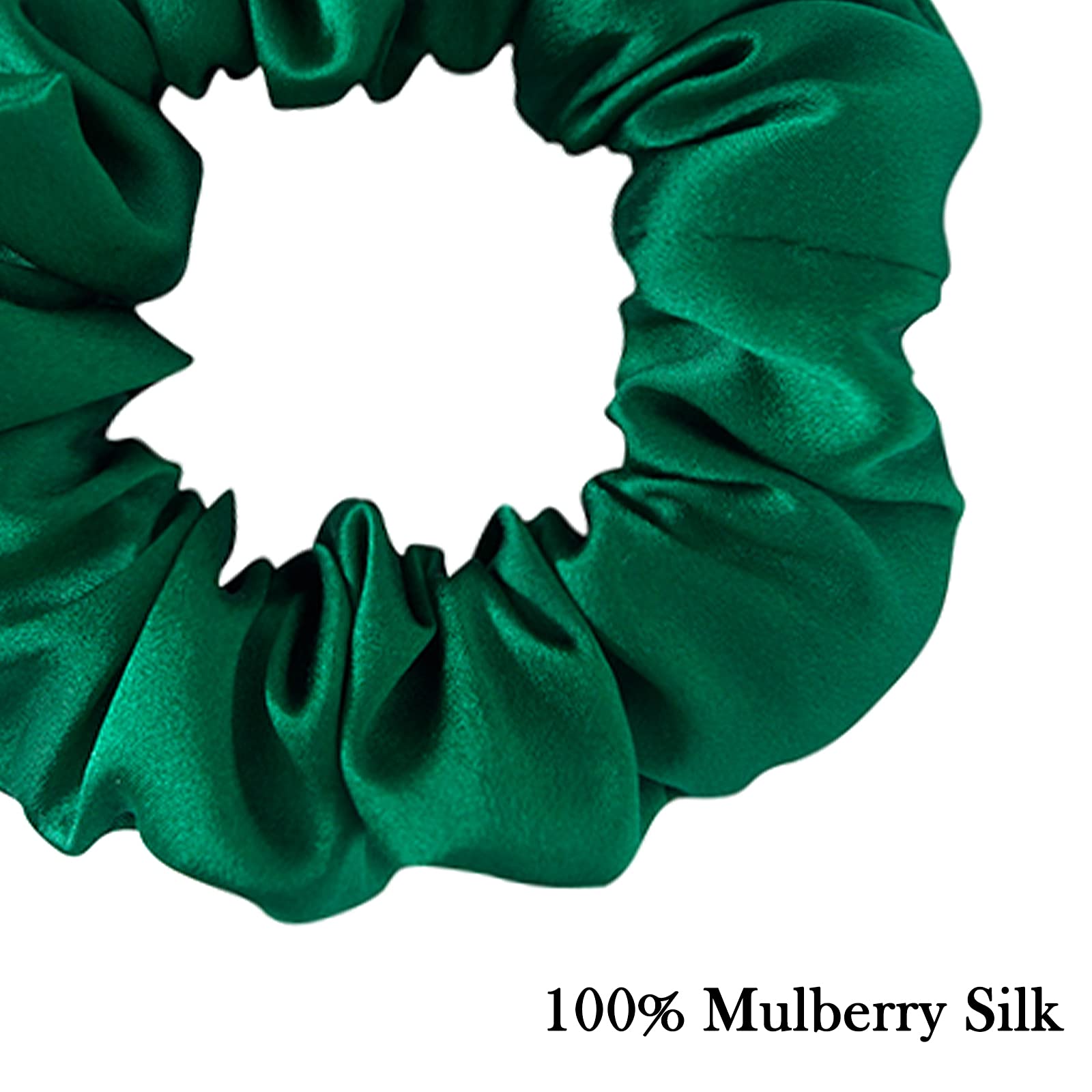 Silk Scrunchies For Hair, 3 Pack, 100% Mulberry Silk Hair Ties, 19 Momme, Natural Silk Elastic Hair Bands For Women And Girls'Ha