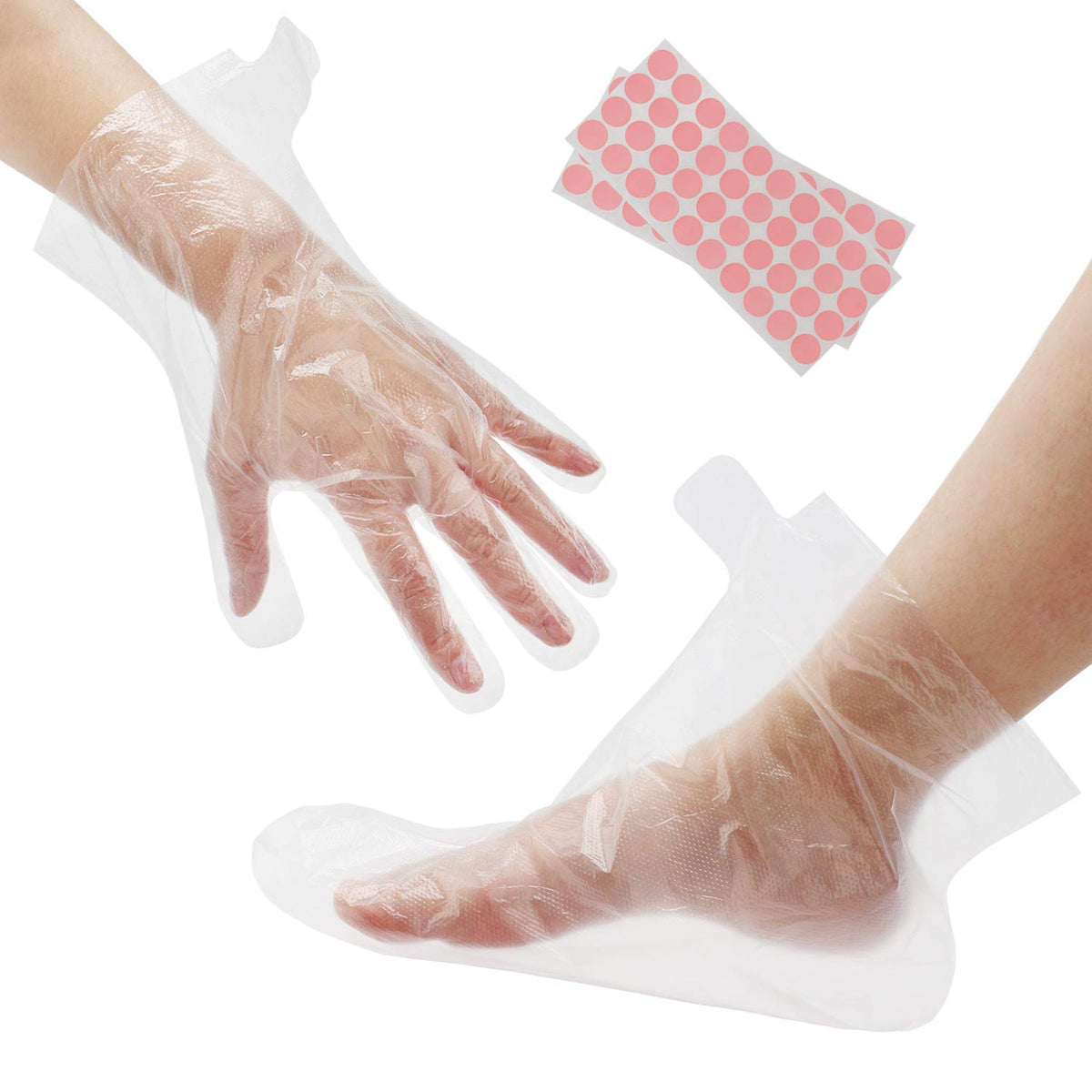 Segbeauty 200Pcs Paraffin Wax Bath Liners, Plastic Socks For Moisturizing, Paraffin Baths Gloves For Hand, Foot Covers Pedicure