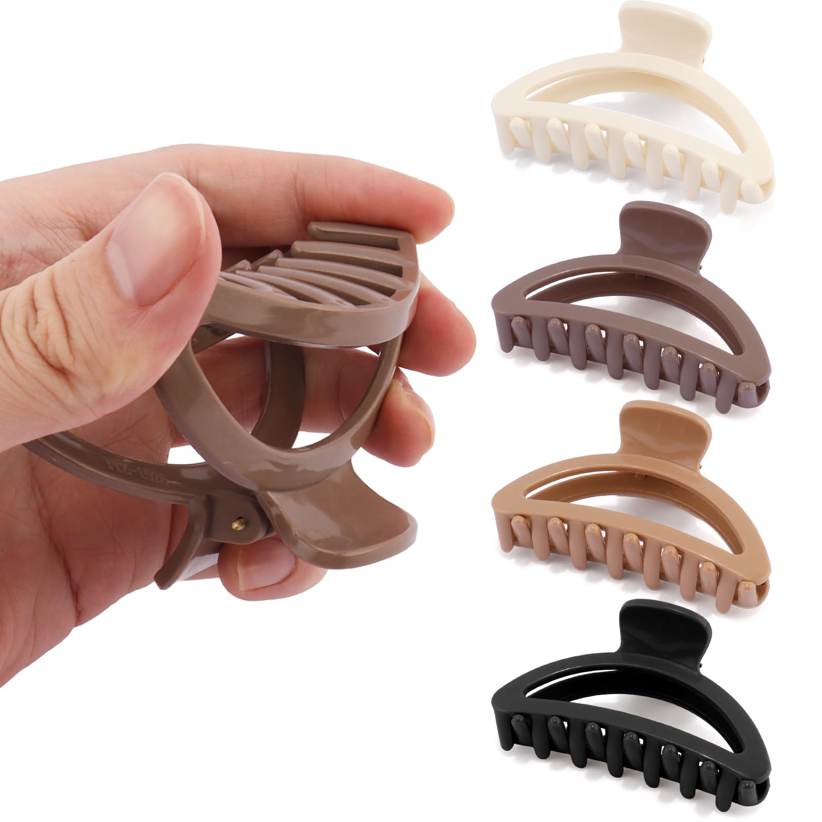 Canitor Silicone Flexible Claw Clip Soft Cozy Cloud Medium Hair Clips for Women Thin Thick Hair Cute Hair Accessories
