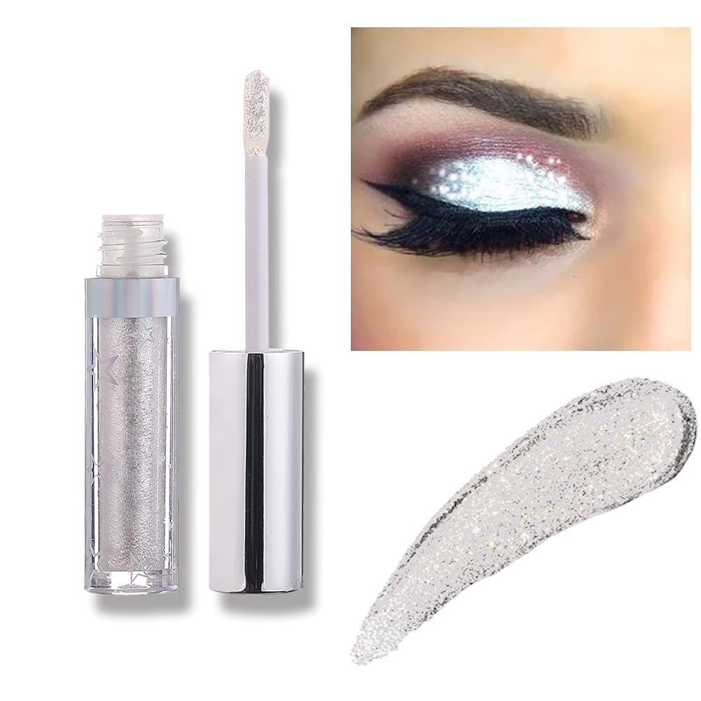 Hotiary Glitter Liquid Eyeshadow Metallic Pigments Shimmer Makeup Metals Gloss For Eyes Eyeliners Sparkling Eye Shadow Shiny Pen