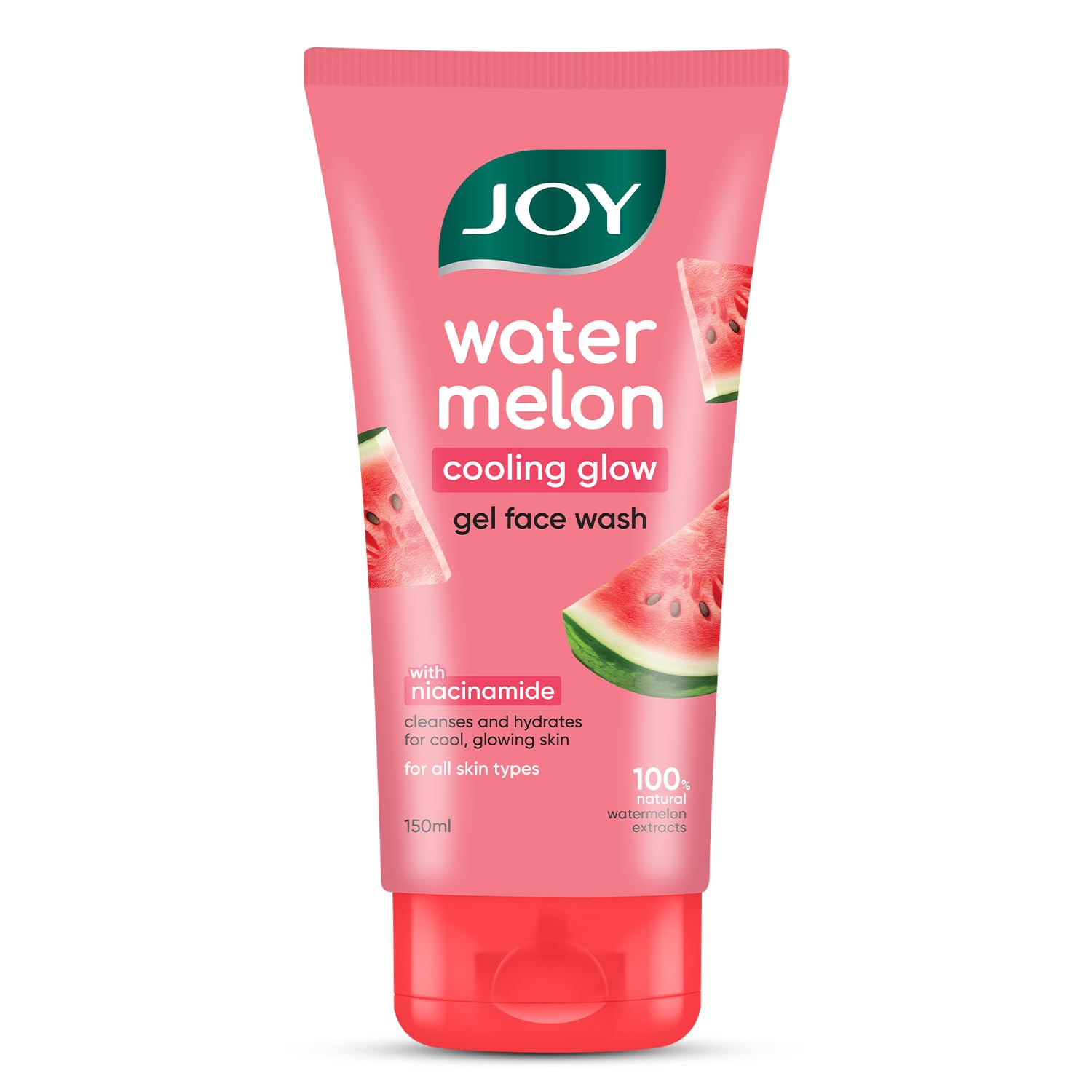 Joy Watermelon Cooling Glow Gel Face Wash With Niacinamide & Glycerine | Hydrating Daily Facial Cleanser For Glowing Skin | Remo
