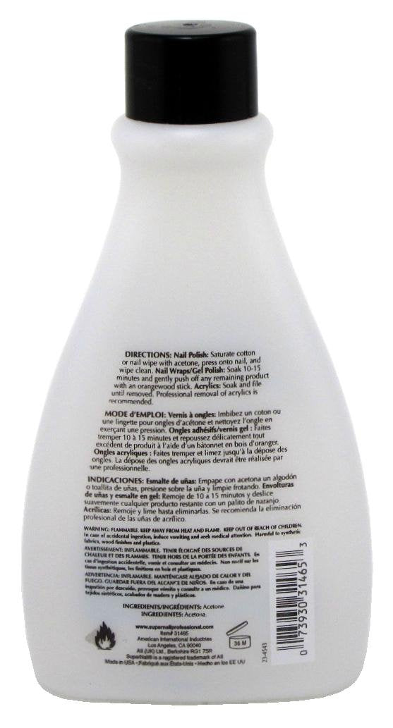 Super Nail 4 Ounce Pure Acetone Polish Remover (Clear) (118Ml) (2 Pack)