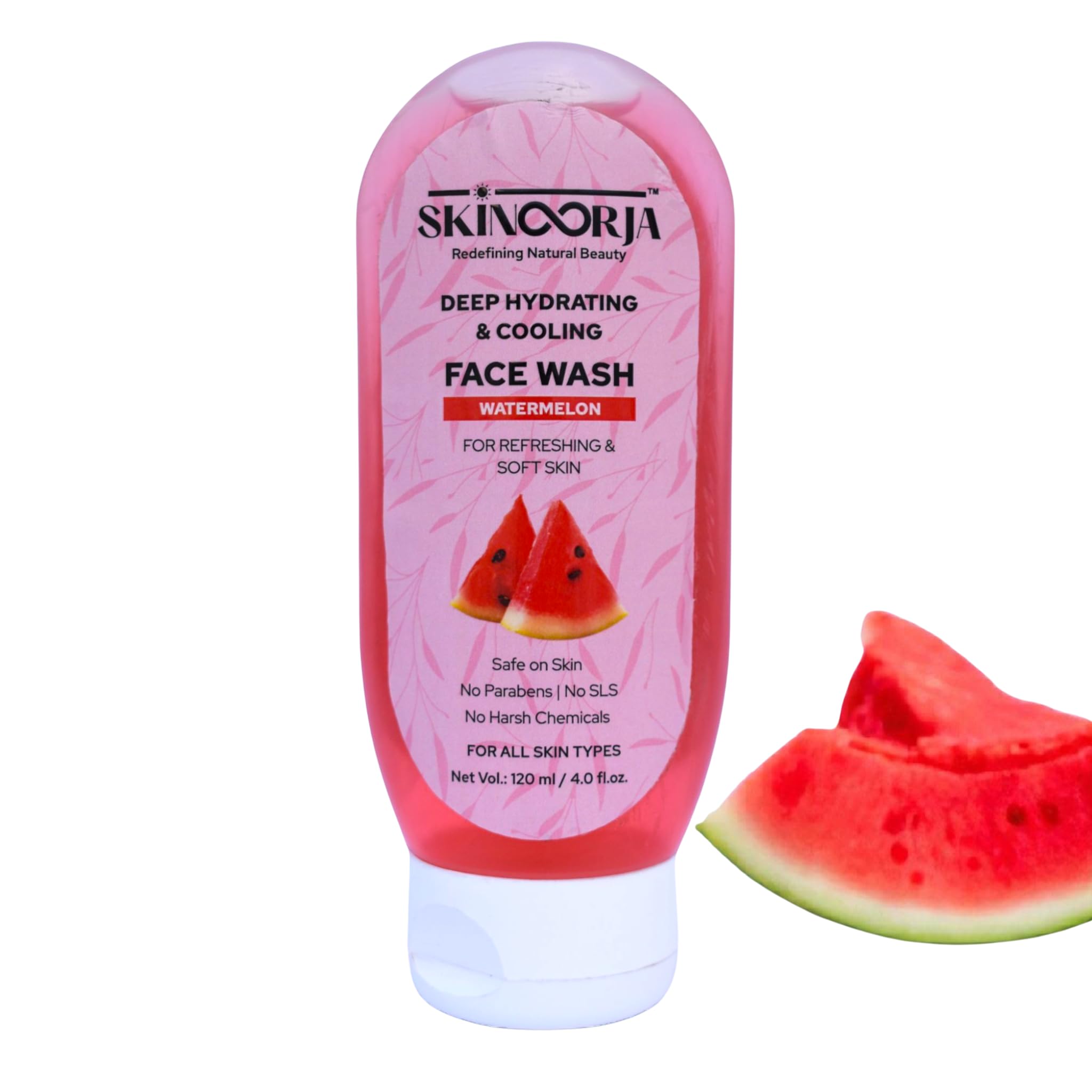 Skinoorja Deep Hydrating & Cooling Face Wash Watermelon | Soothing & Glowing Skin I Removes Excess Oil, Dirt & Impurities I Sno