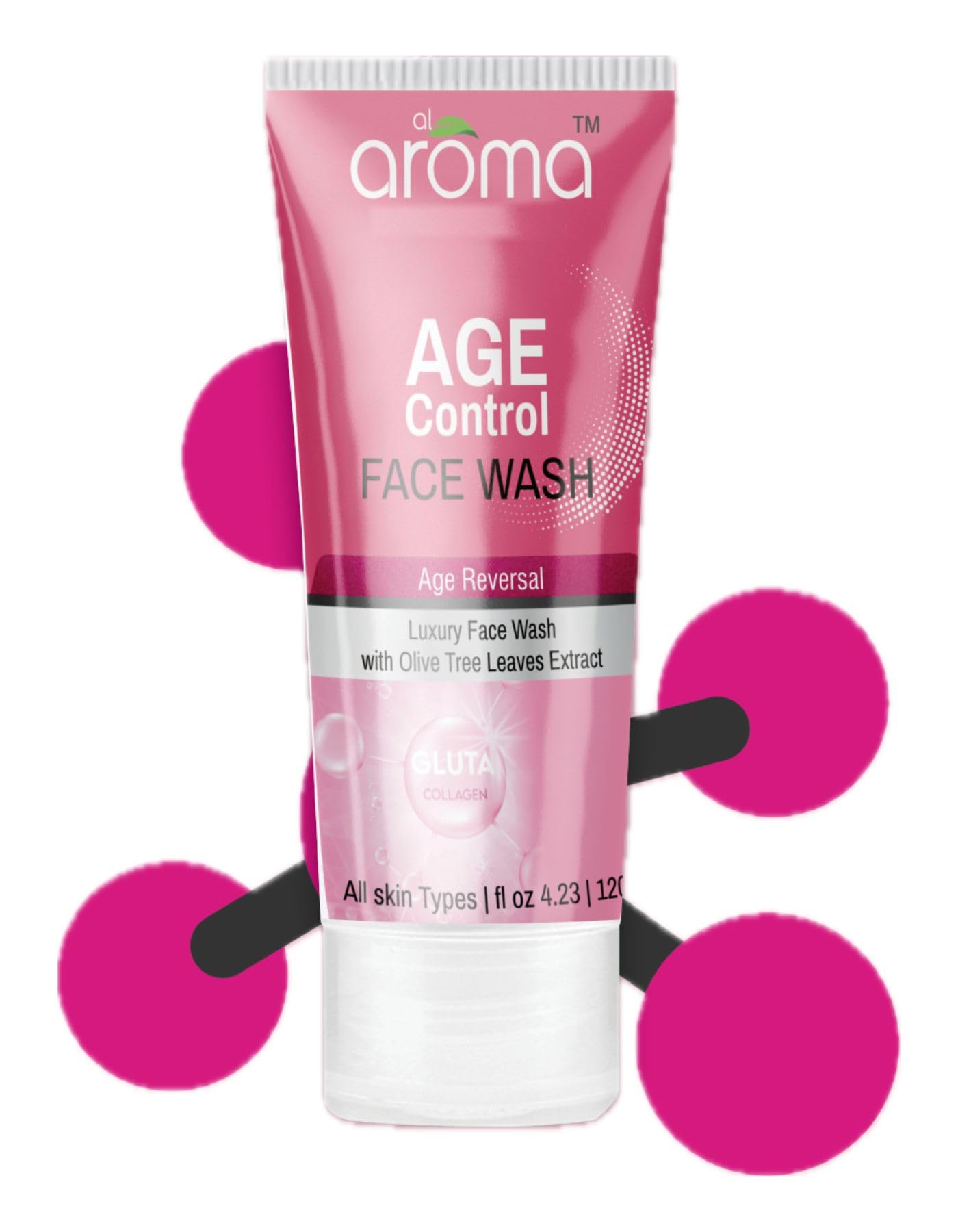 Alaroma Age Control Face Wash | Age Reversal Properties | Enriched With Olive Tree Leaves | All Skin Types | 120G