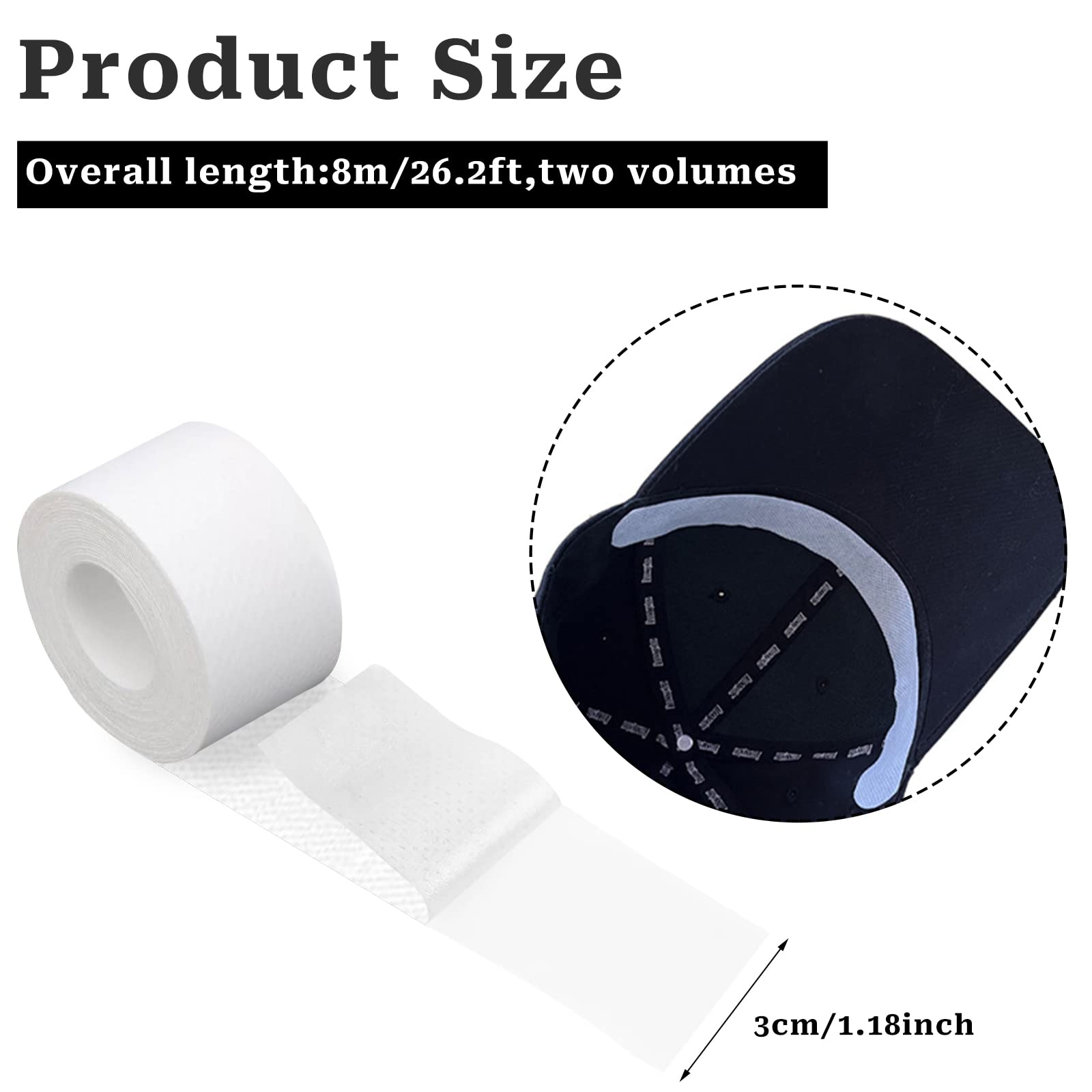 Mozeat Lens Self-Adhesive Collar Protectors - Disposable Sweat Pads for Shirts, White, 1 Count (Pack of 2)
