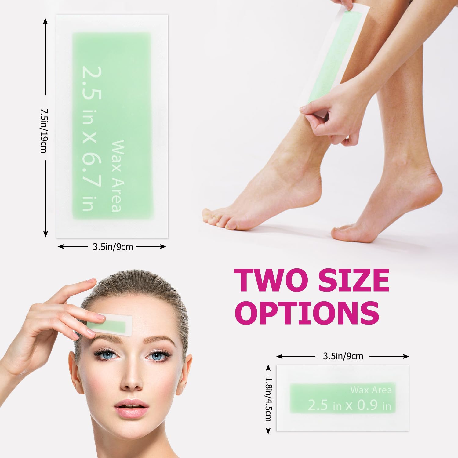 Wax Strips For Face & Body - 60 Wax Strips: 40 Face Wax Strips & 20 Body Wax Strips For Women And Men - Suitable For All Skin An