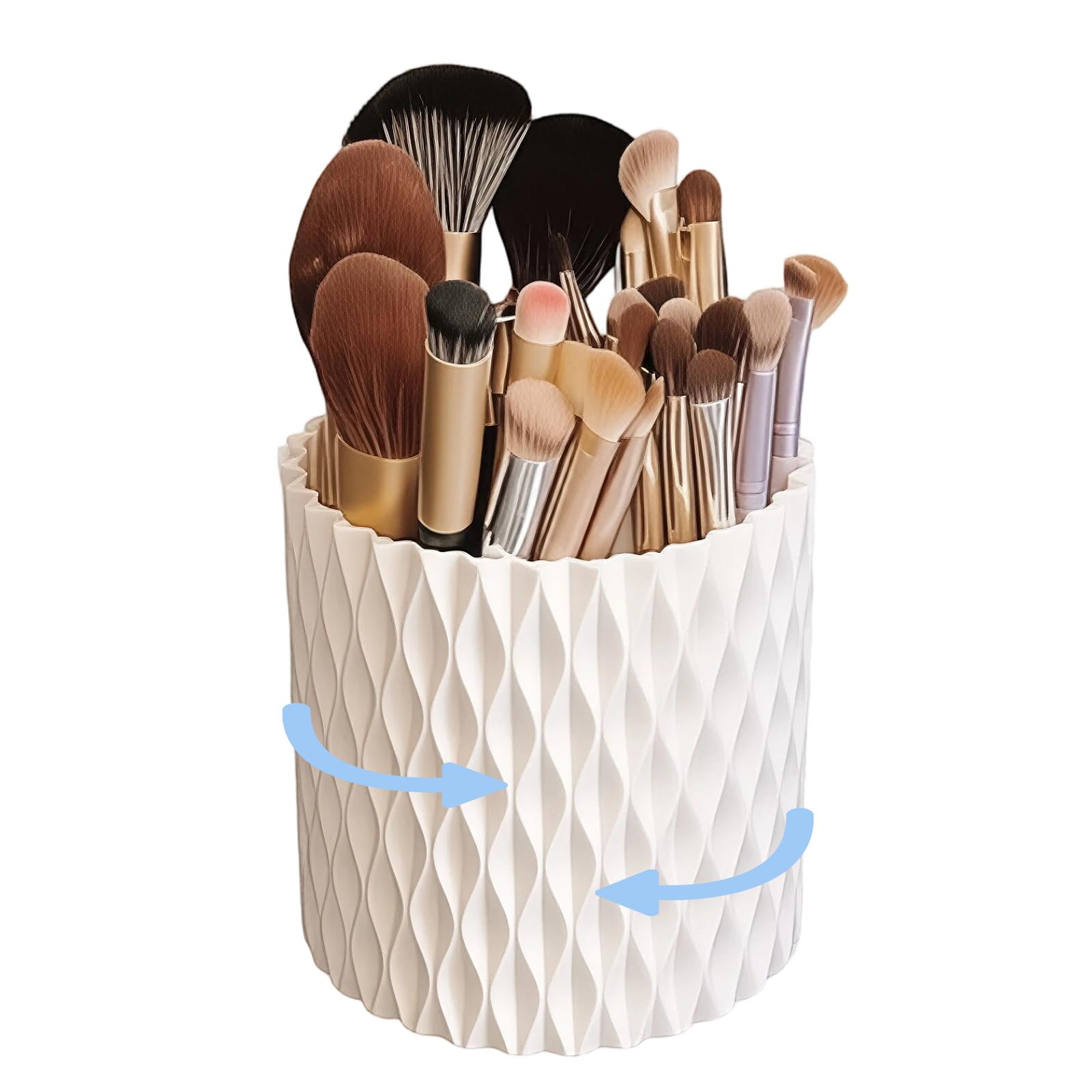 YLYZ Rotating Makeup Brush Holder Organizer Toothbrush Holders, MultiFunctional Toothbrush and Toothpaste Holder, Tooth Brush O