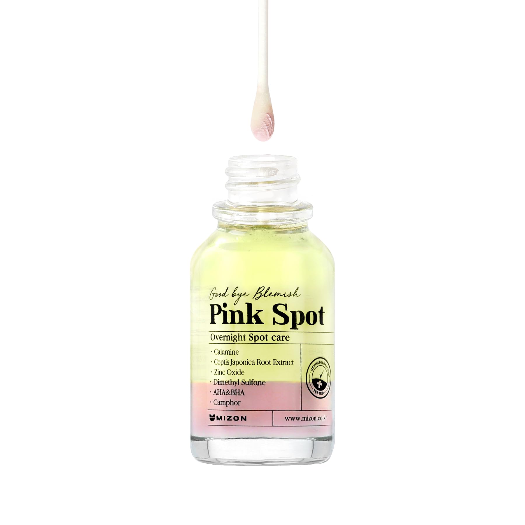 Mizon Pink Spot ,Overnight Spot Care, Night Pimple Care, Product With Calamine, Aha, Bha, Acne Treatment, Breakout Treatment, Sp