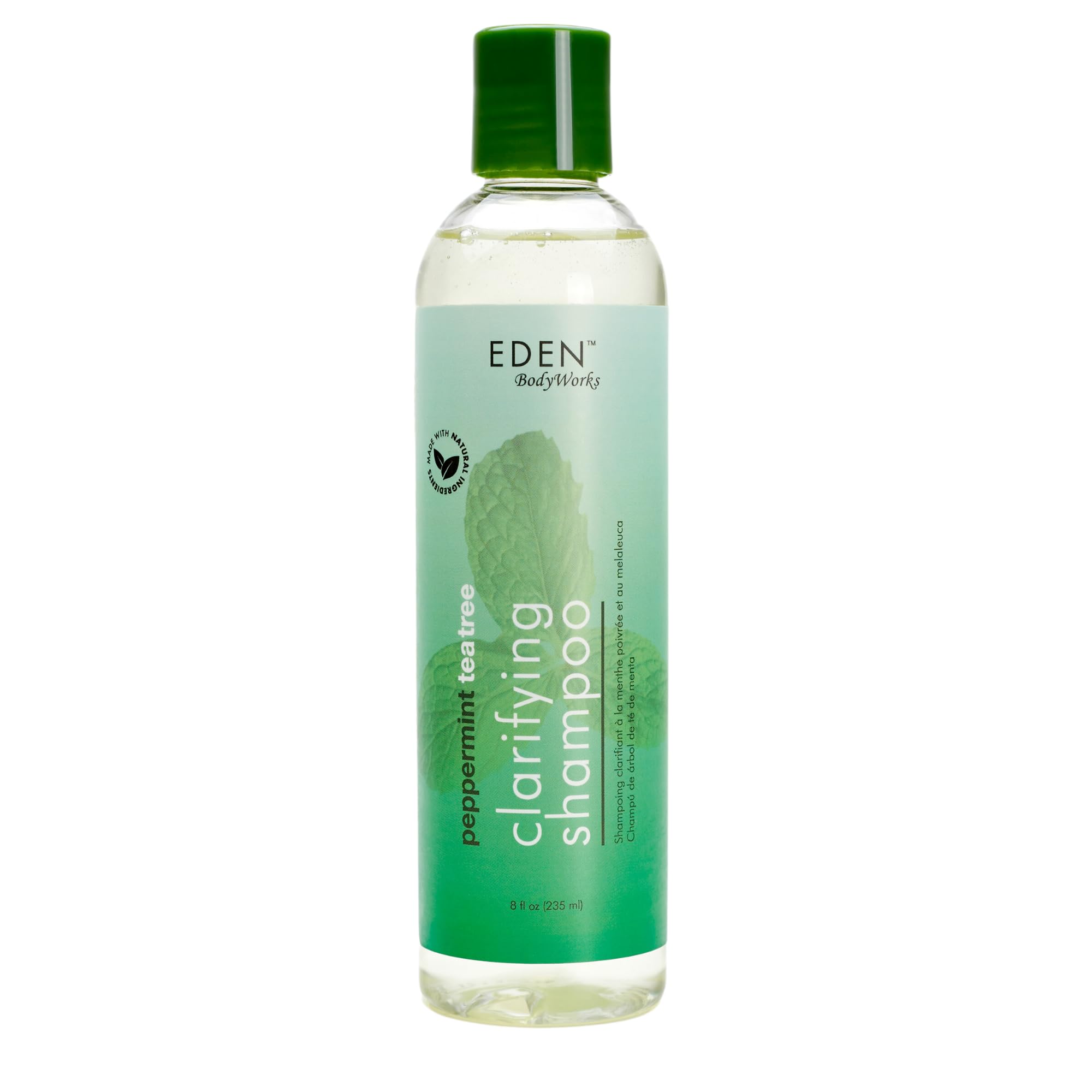EDEN BodyWorks Peppermint Tea Tree Clear Clarifying Shampoo for Oily Hair, Dry Hair, Curly Hair - Scalp Cleansing Shampoo for Bu