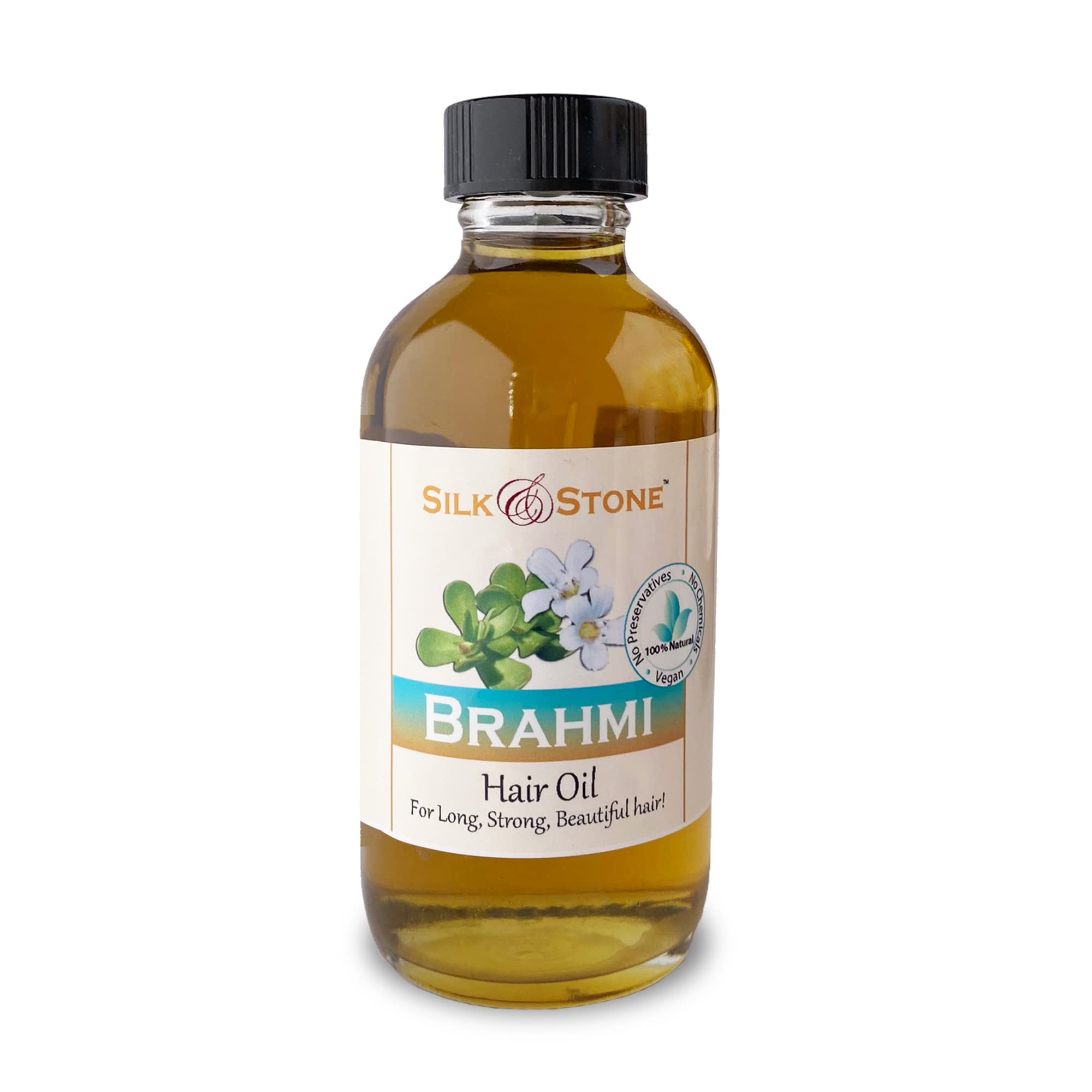 Brahmi Oil for Healthy Hair and Scalp, Pure Hair Growth Essence for Men and Women, Vegan and GlutenFree Essential Oil for Natur