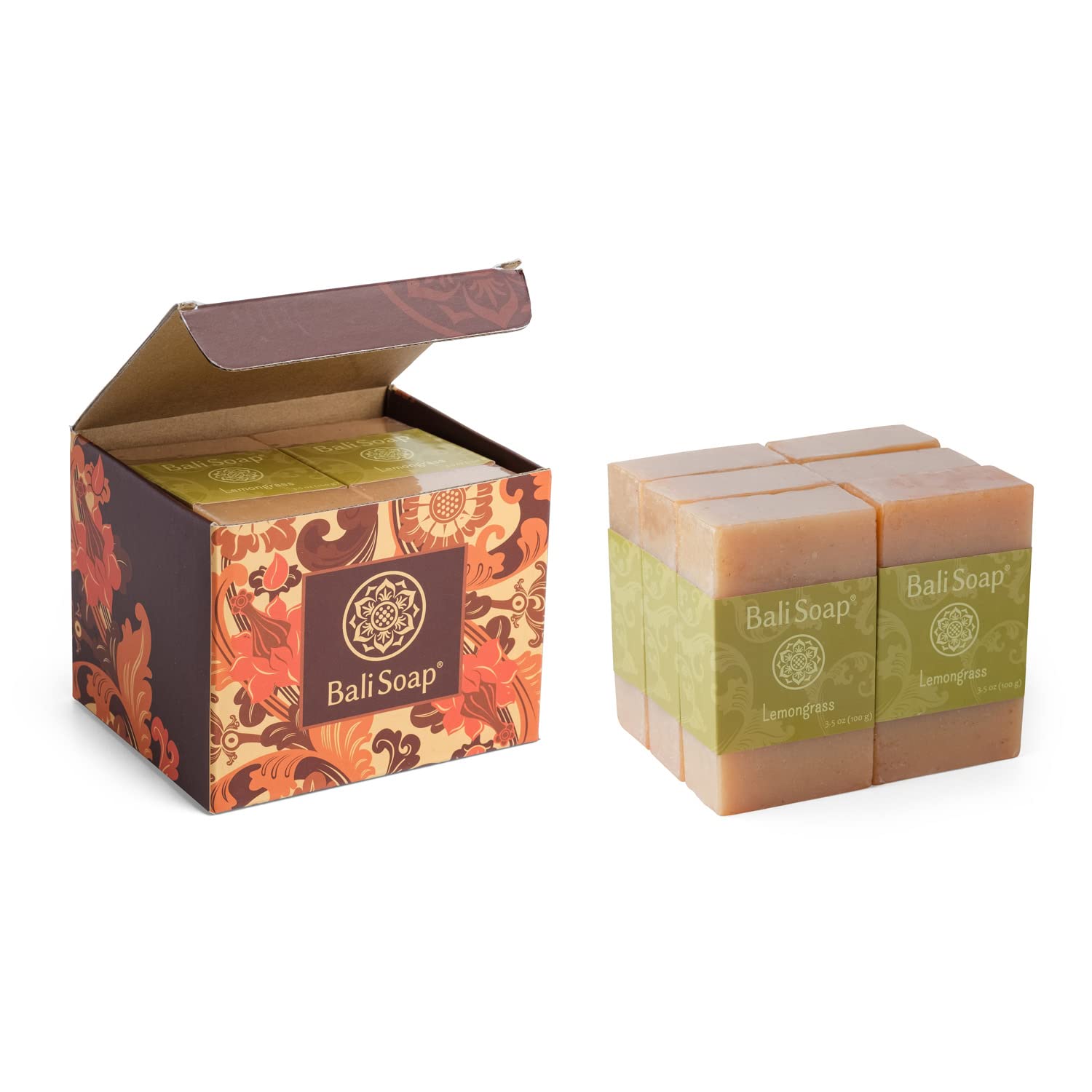 Bali Soap - Lemongrass Natural Soap - Bar Soap For Men & Women - Bath, Body And Face Soap - Vegan, Handmade, Exfoliating Soap -