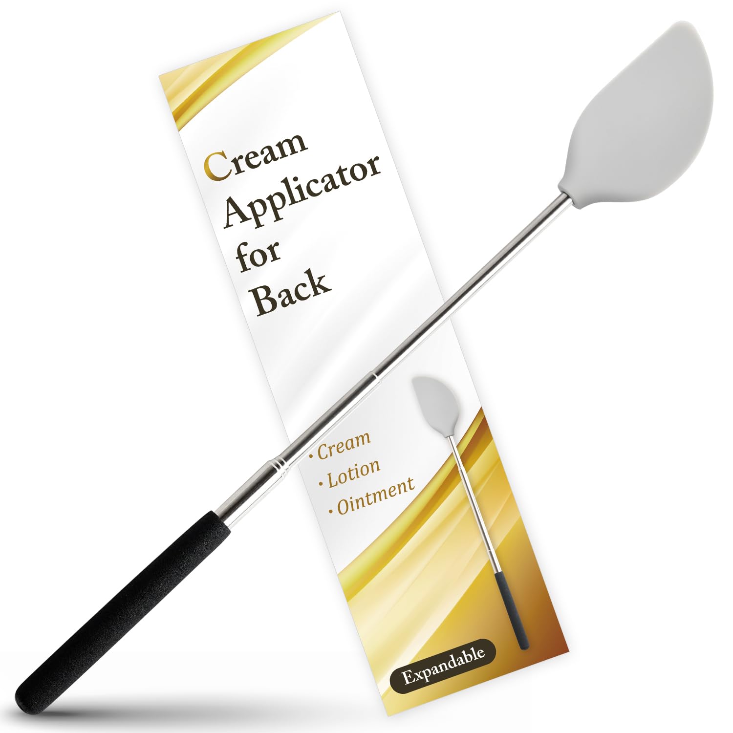 Cream Applicator For Back Telescopic Easy To Clean Applies Creams, Sunscreens, And Ointments