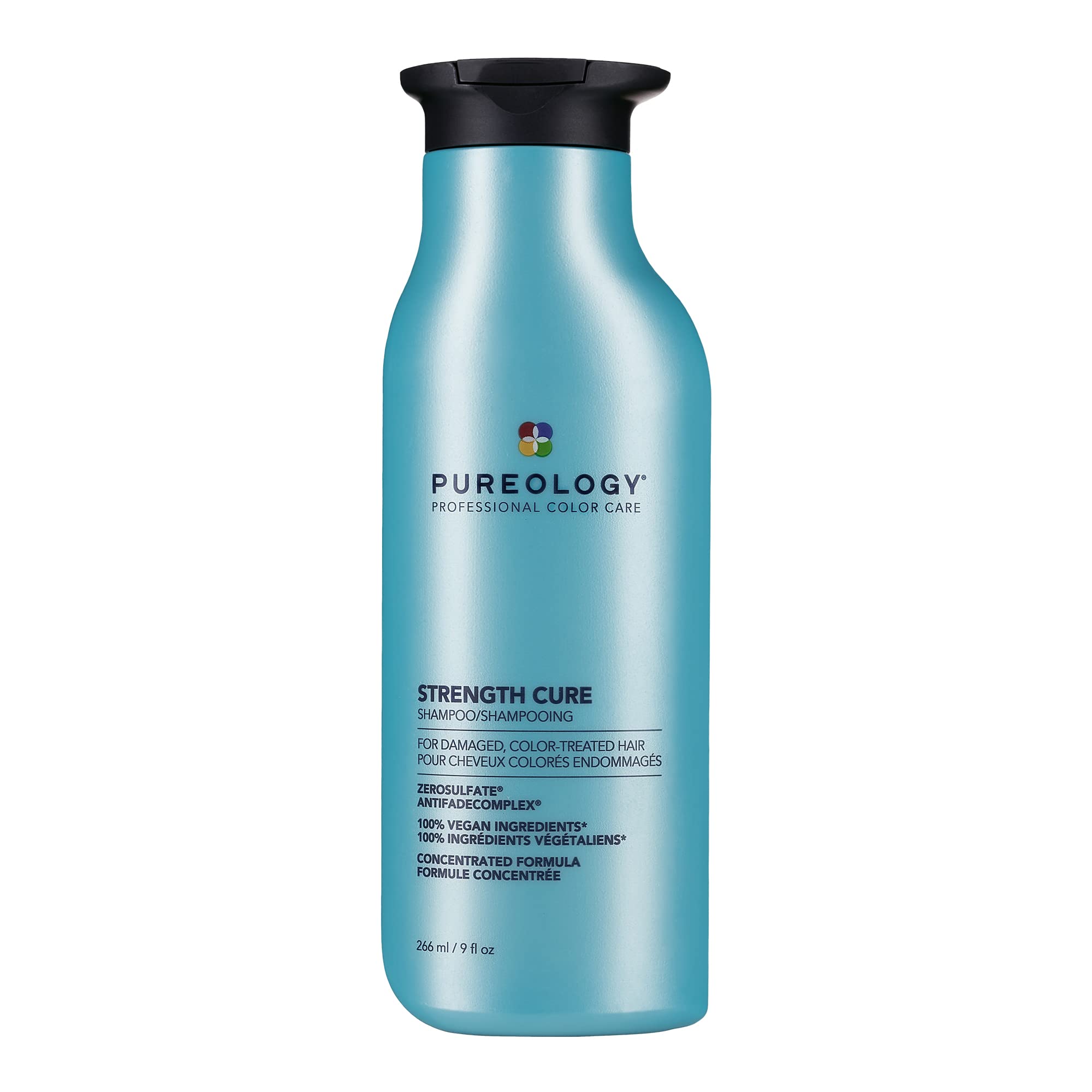 Pureology Strength Cure Shampoo  For Damaged Color-Treated Hair  Fortifies & Strengthens Hair  Sulfate-Free  Vegan  Updated Pack