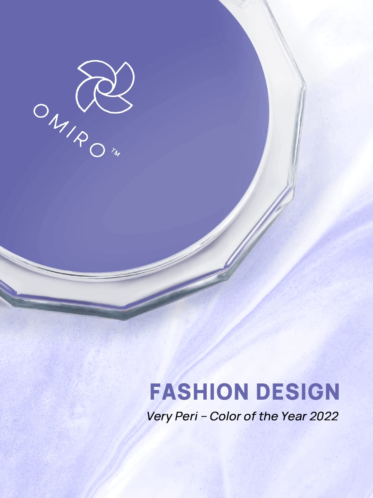 Omiro Compact Mirror, 3'' 1X/10X Magnification Mini Folding Makeup Mirror For Purses (Color Of The Year 2022 - Very Peri)