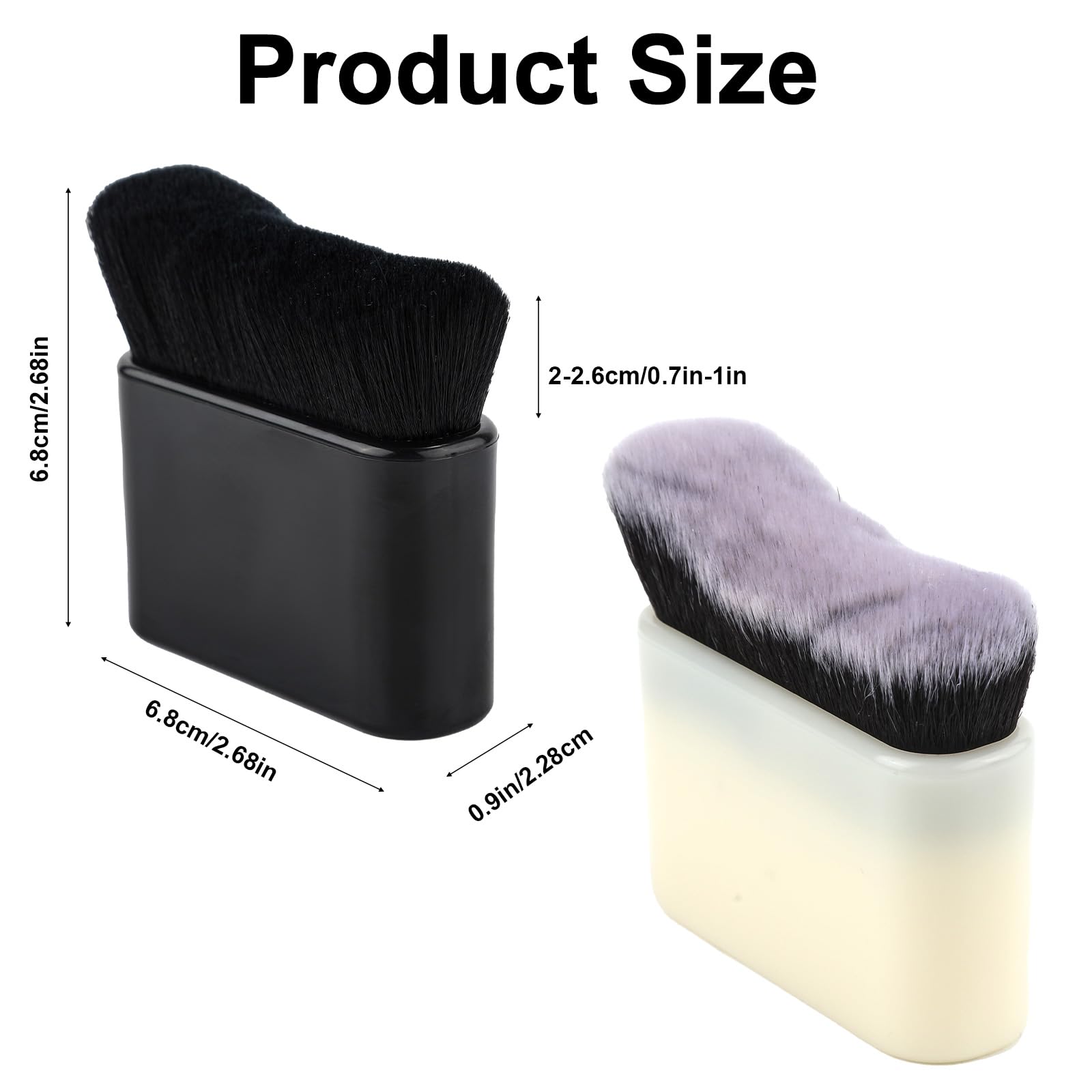 2pcs Self Tanning Brushes, Liquid Foundation Body Makeup Tanner Blending Brushes Self Tan Brush Applicator for Body Face (Black,