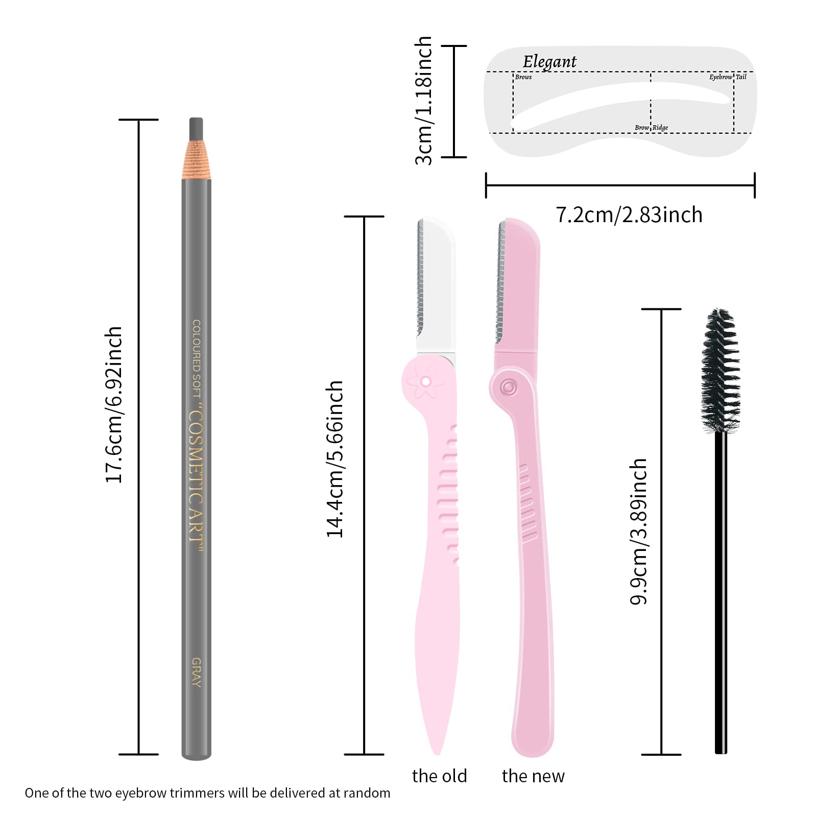 Ownest 6 Pcs Pull Cord Peel-Off Eyebrow Pencil Tattoo Makeup And Microblading Supplies Set For Marking, Filling And Outlining, W