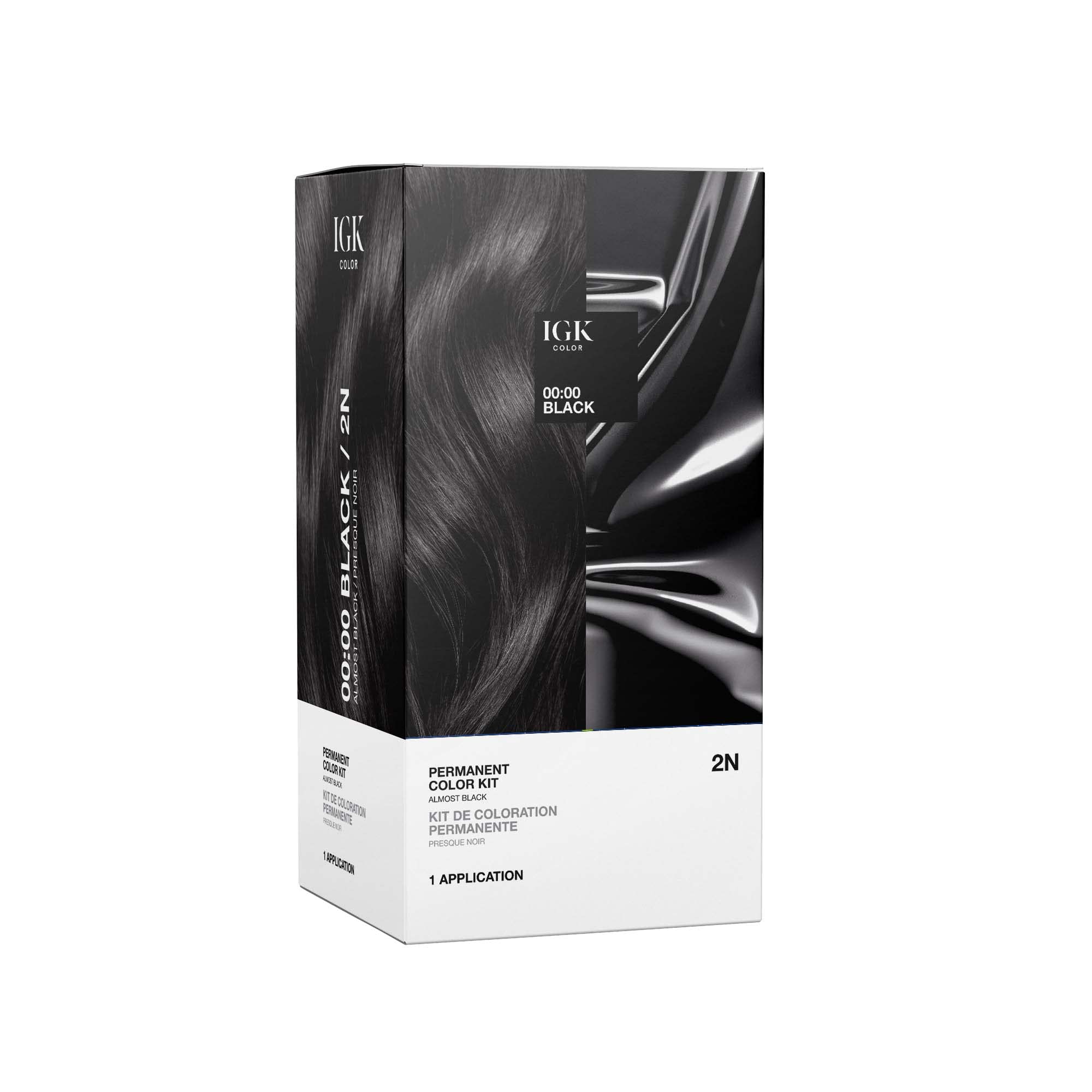 Igk By Igk Permanent Color Kit - 2N Black (Almost Black)(D0102H5Afvx)
