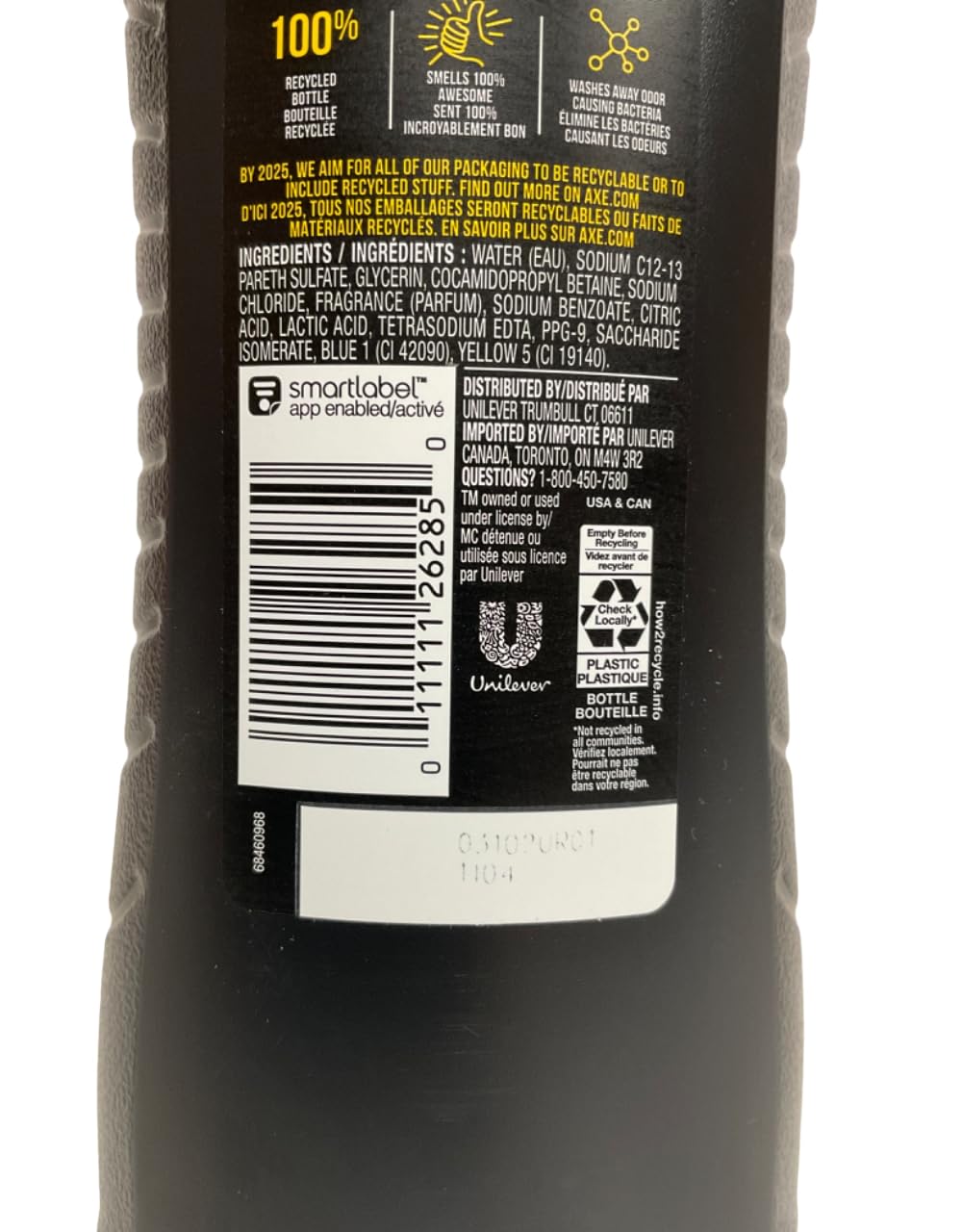 AXE Body Wash for Men, Apollo 16 oz, 4 Count
