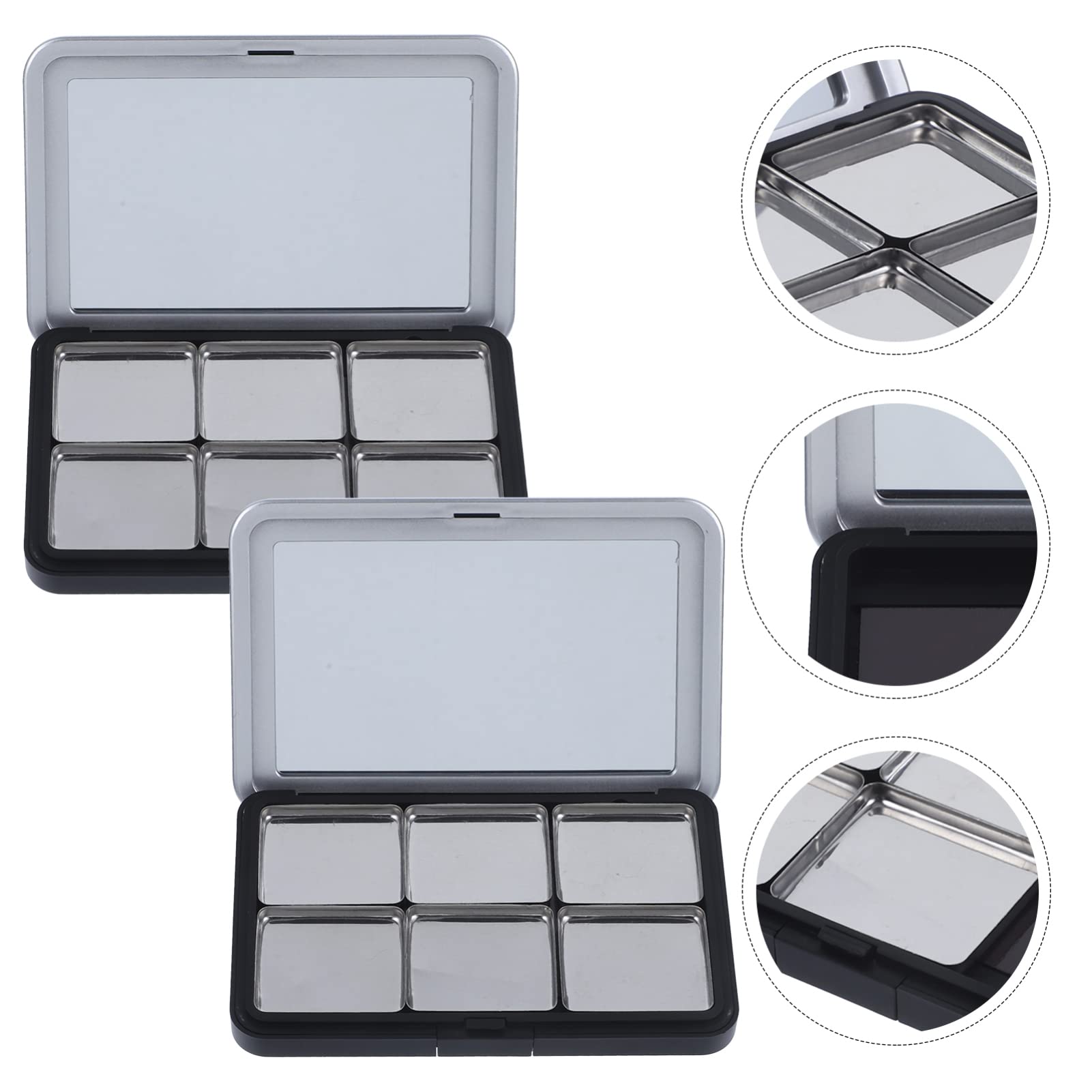 Minkissy Empty Eyeshadow Palette Magnetic Makeup Palette With Mirror Refillable Eyeshadow Palette Empty Lipstick Pallet Empty Ey