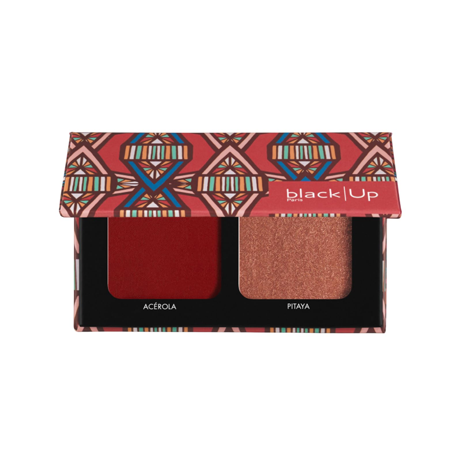 Black Up Blush & Highlighter Duo Palette Full Coverage Color Face Cheeks Makeup Palette All Day Wear Blendable Multi Use Eyes to