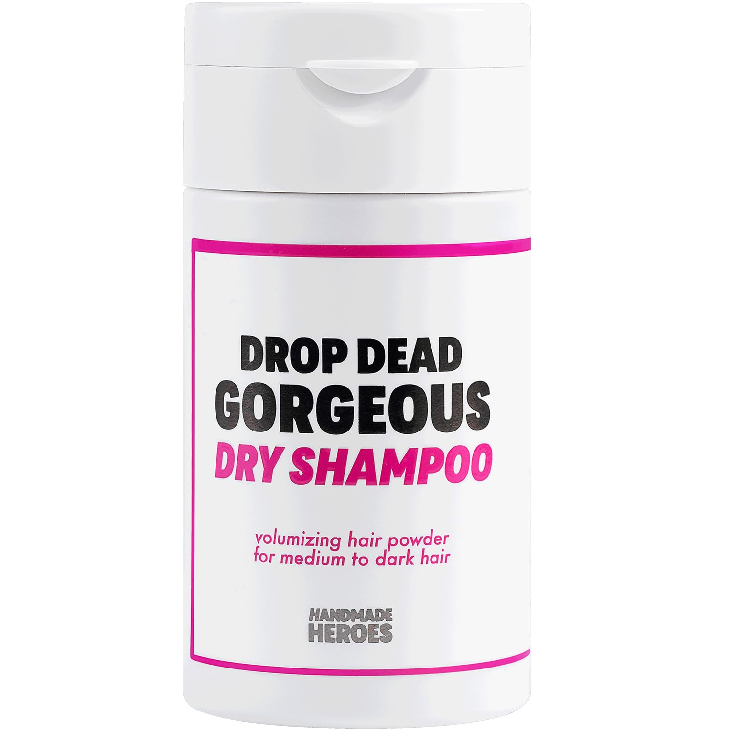 Handmade Heroes Non Aerosol Dry Shampoo Powder, 1.8oz, 100% Natural & Vegan, For Medium to Dark Hair, Model HHDS008