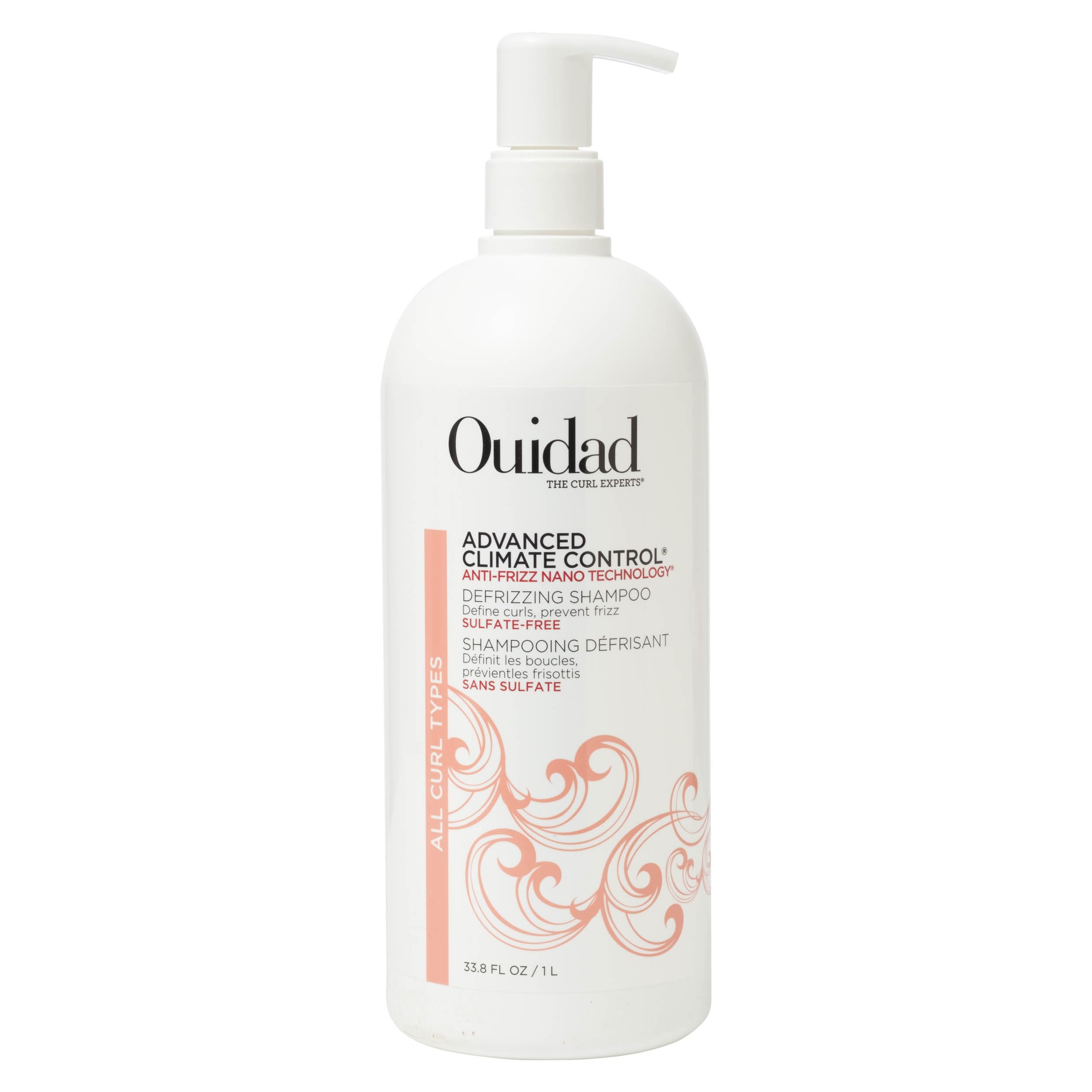 Ouidad Advanced Climate Control Defrizzing Shampoo - 33.8 fl oz, Curl Defining Hair Shampoo, Anti-Frizz Nano Technology, Sulfate