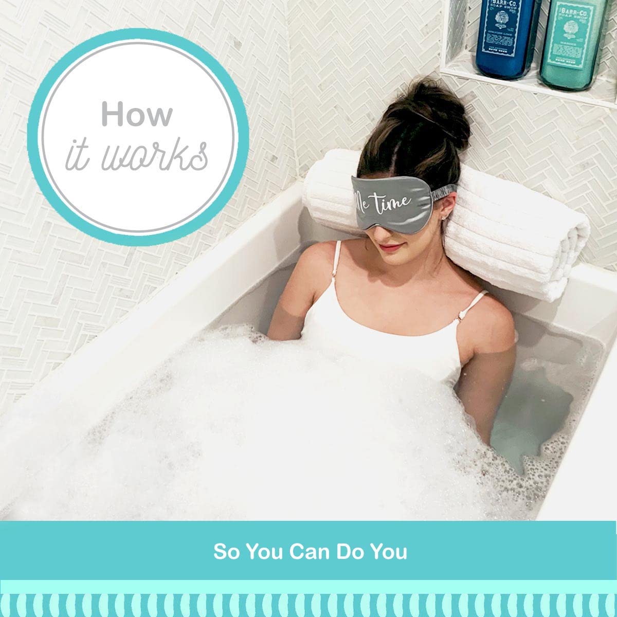 Bath Bean Luxury Body Stopper, Anti-Slip Spa Accessory, Holds Reclined Position In Bath, Bathe Comfortably Hands Free, And Keep
