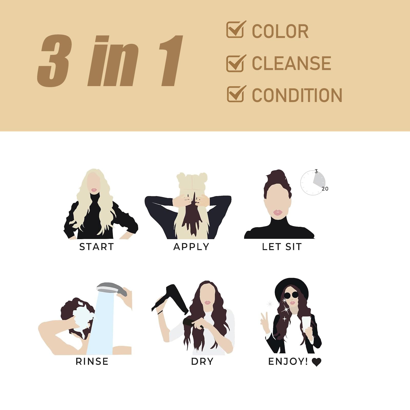 Silver Gray Hair Dye, Hair Dye Shampoo 3 In 1, Silver Hair Shampoo, Hair Color Shampoo For Gray Hair, Champu Para Canas & Shampo