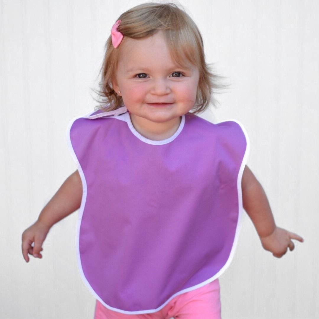 Toppy Toddler Large Waterproof Baby Bibs, Snap Buttons, Bib Easily Wipes Clean, Girls Gift Set 12-Pack (18-48 Months)