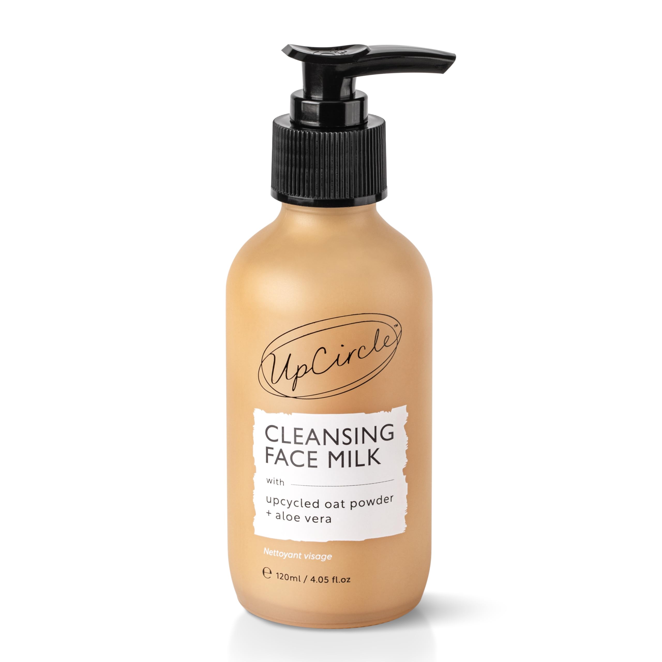 UPCIRCLE Cleansing Face Milk with Aloe Vera + Oat Powder 4.05oz - Cleansing, Repairing + Nourishing Skin - Vegan + Cruelty-Free
