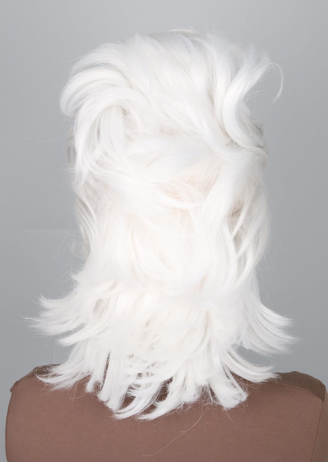 Topcosplay Women or Girl Sea Witch Wig Short White Ghost Wig Cosplay Halloween Costume Wigs