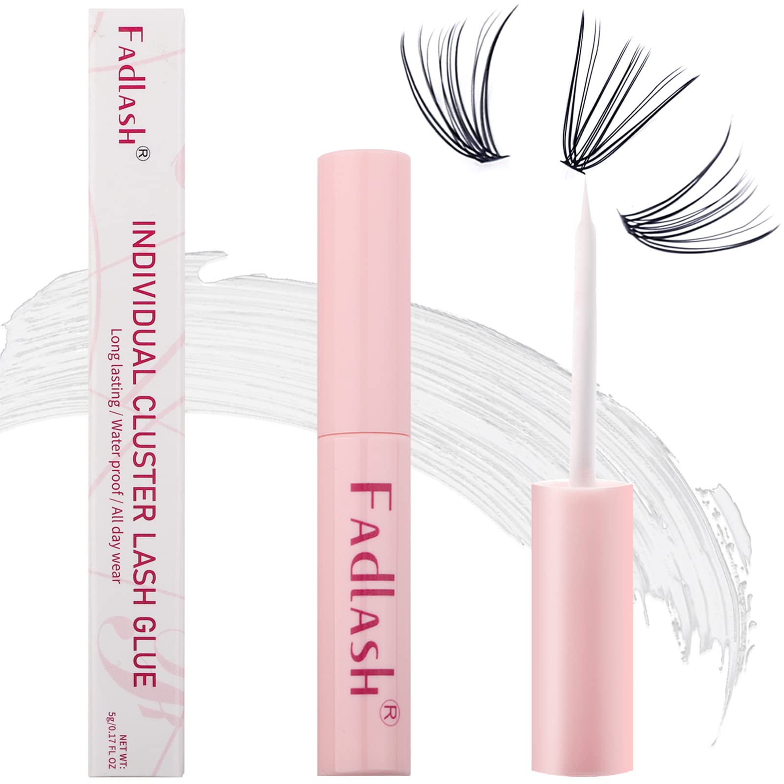 Lash Cluster Glue Diy Lash Extension Kit Lash Bond Cluster Lashes Glue Waterproof Clear Eyelash Glue Latex Free Individual Lashe