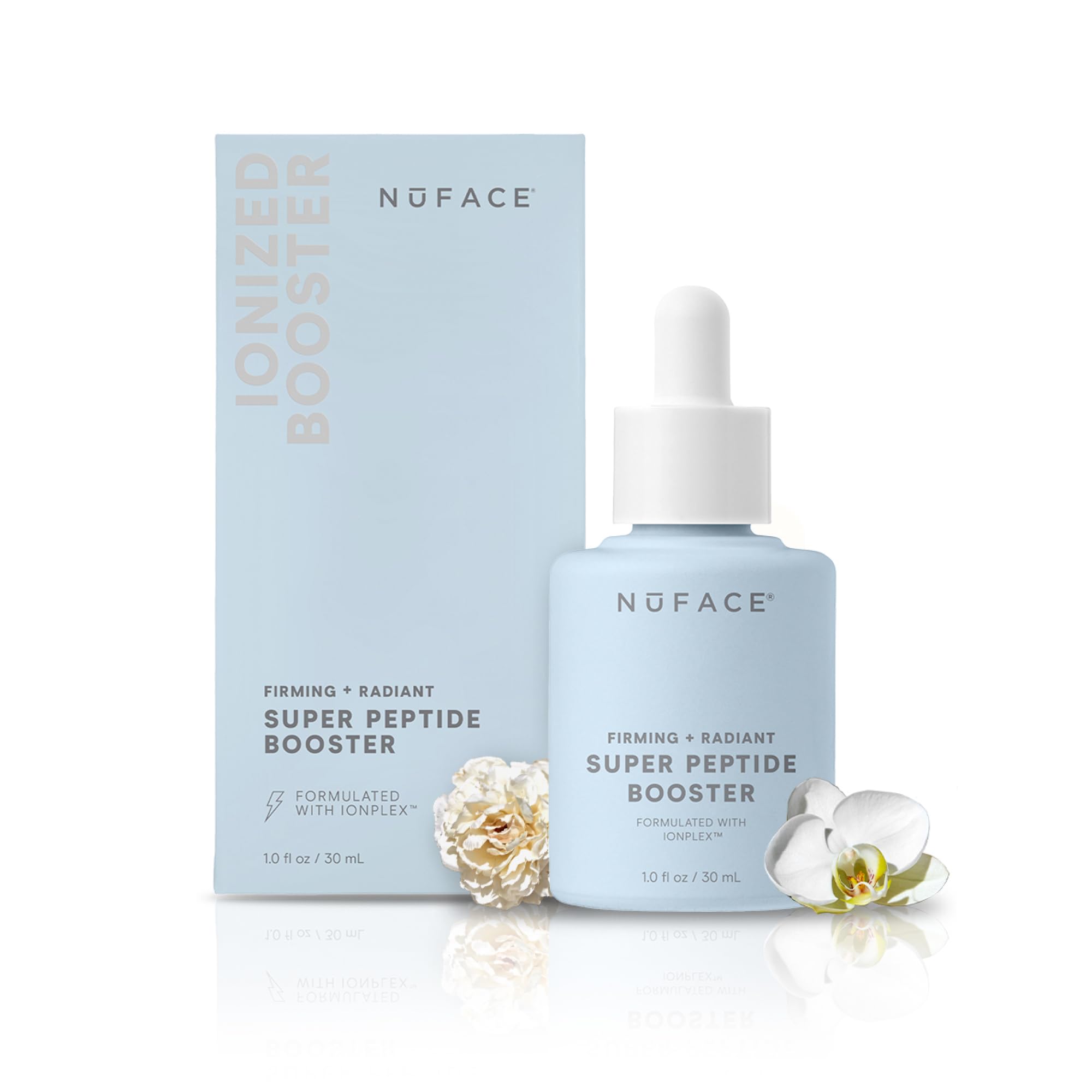 NuFACE Super Peptide Booster Face Serum - Skin Firming Peptide Serum for Fine Lines and Wrinkles - IonPlex Skin Care to Smooth, 