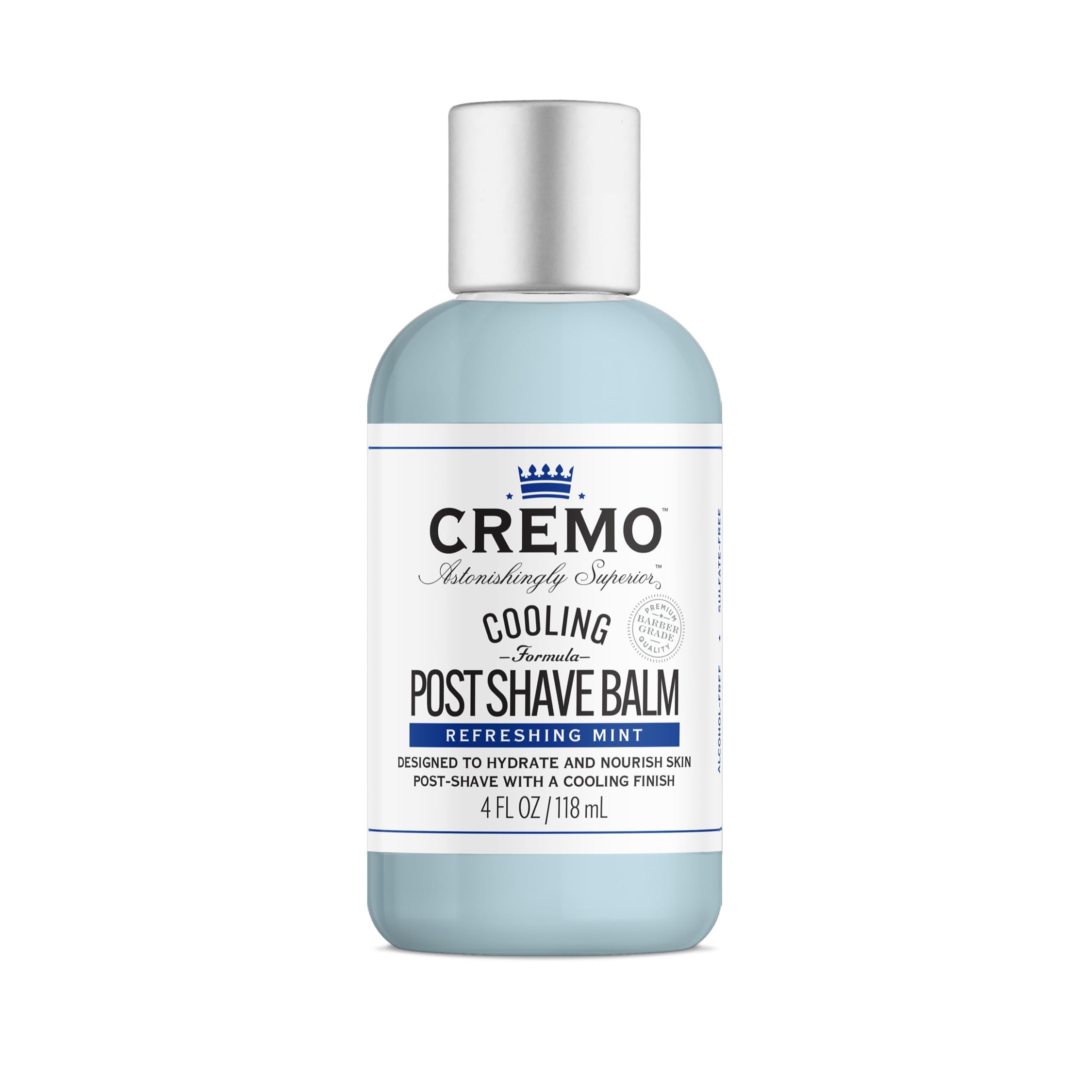 Cremo Cooling Formula Post Shave Balm, Soothes, Cools And Protects Skin From Shaving Irritation, Dryness and Razor Burn, 4 Oz