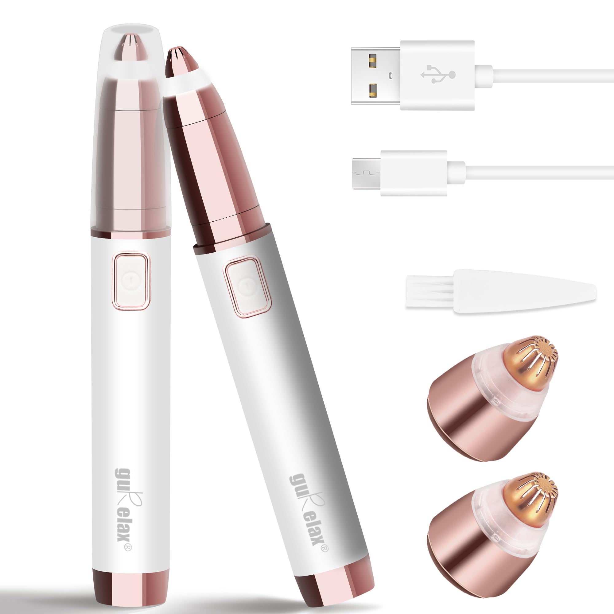 Gurelax Eyebrow Trimmer For Women,Electric Eyebrow Hair Remover, Painless Brow Razor Shaper With Led Light, Usb Rechargeable, Ey