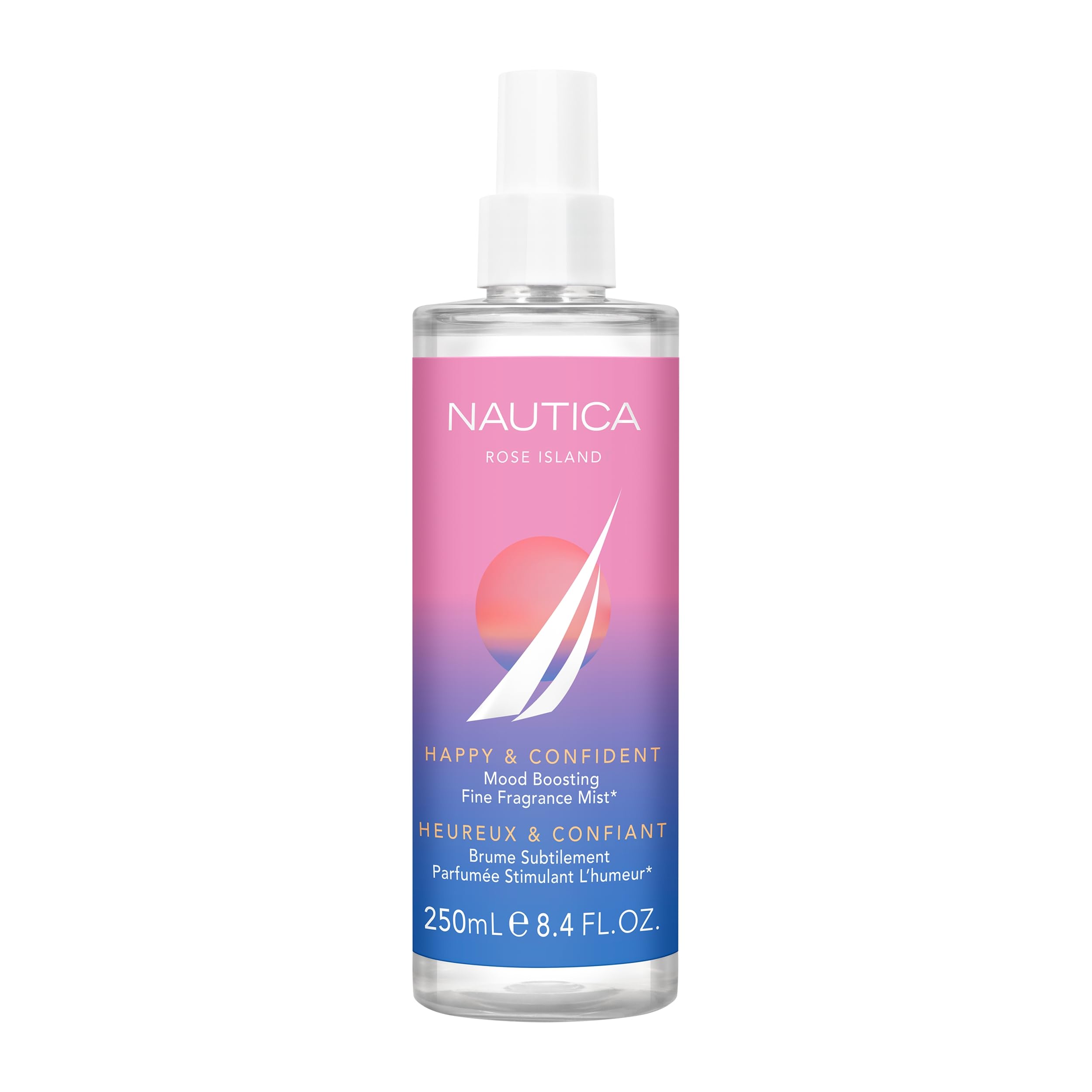Nautica for Her Rose Island Body Mist, 8.4 Fl Oz (Pack of 1), Notes of Lemon, Rose, and Musk, Women's Fragrance, Long Lasting, M
