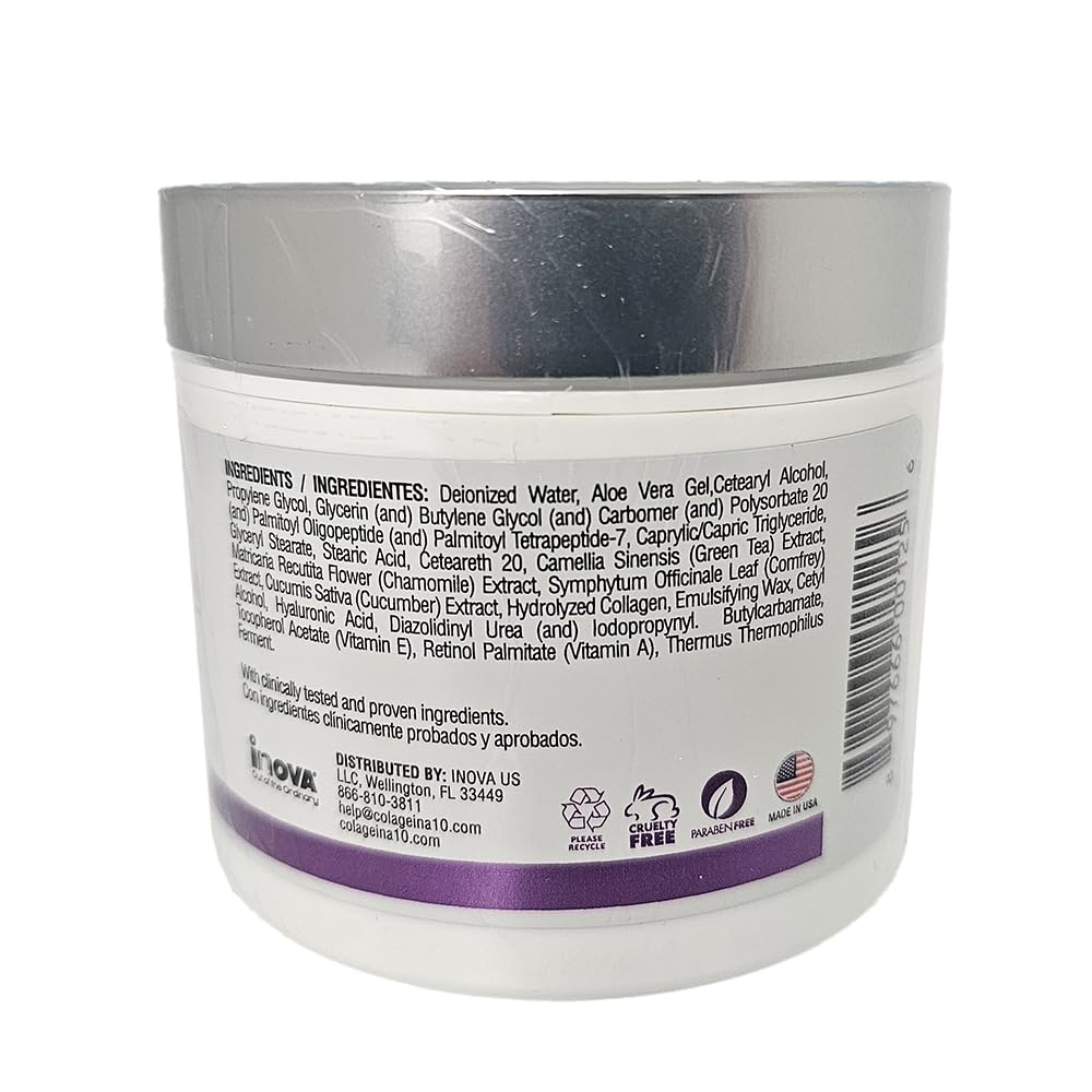 Colageina 10 Anti-Aging Day And Night Cream 4Oz, Crema Facial Anti-Edad De Dia Y Noche 120Ml