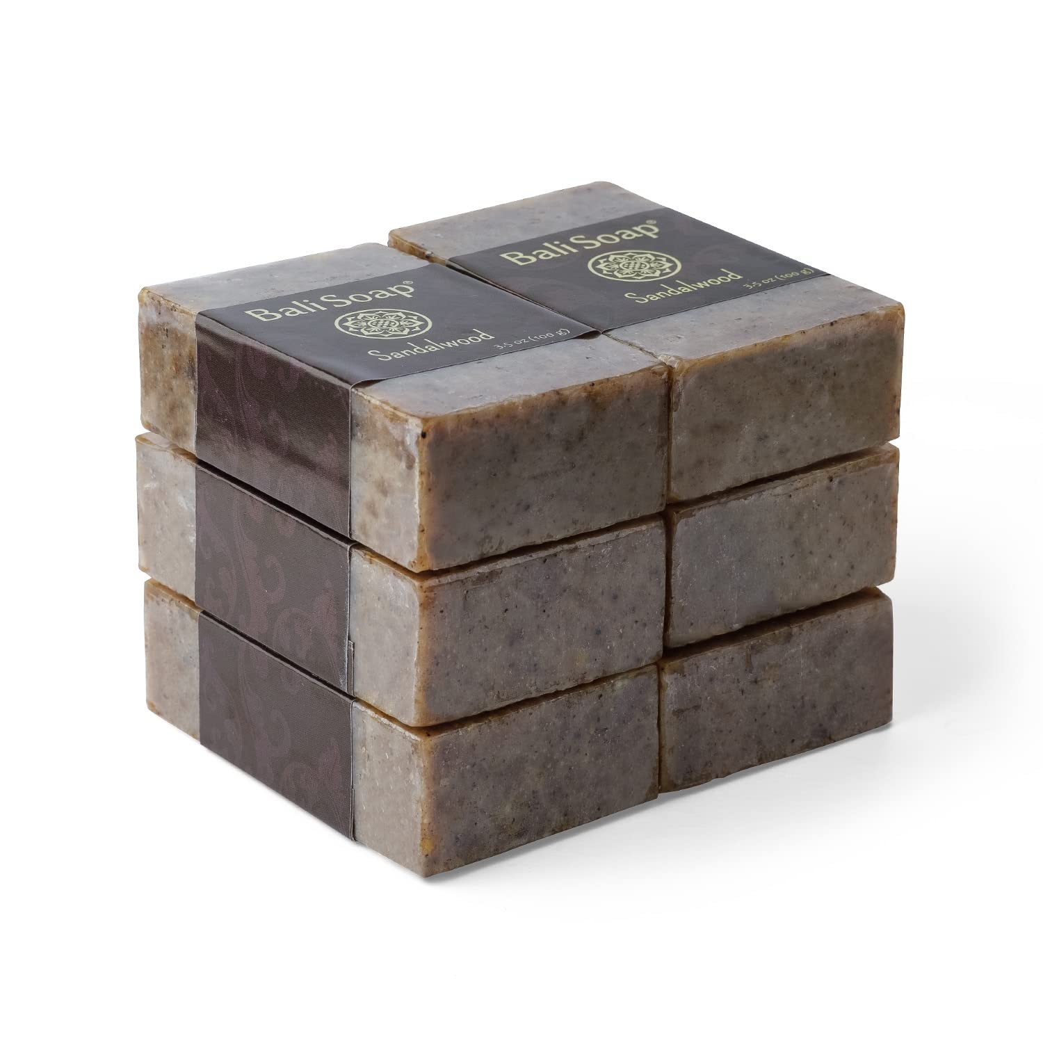 Bali Soap - Sandalwood Natural Soap - Bar Soap For Men & Women - Bath, Body And Face Soap - Vegan, Handmade, Exfoliating Soap -