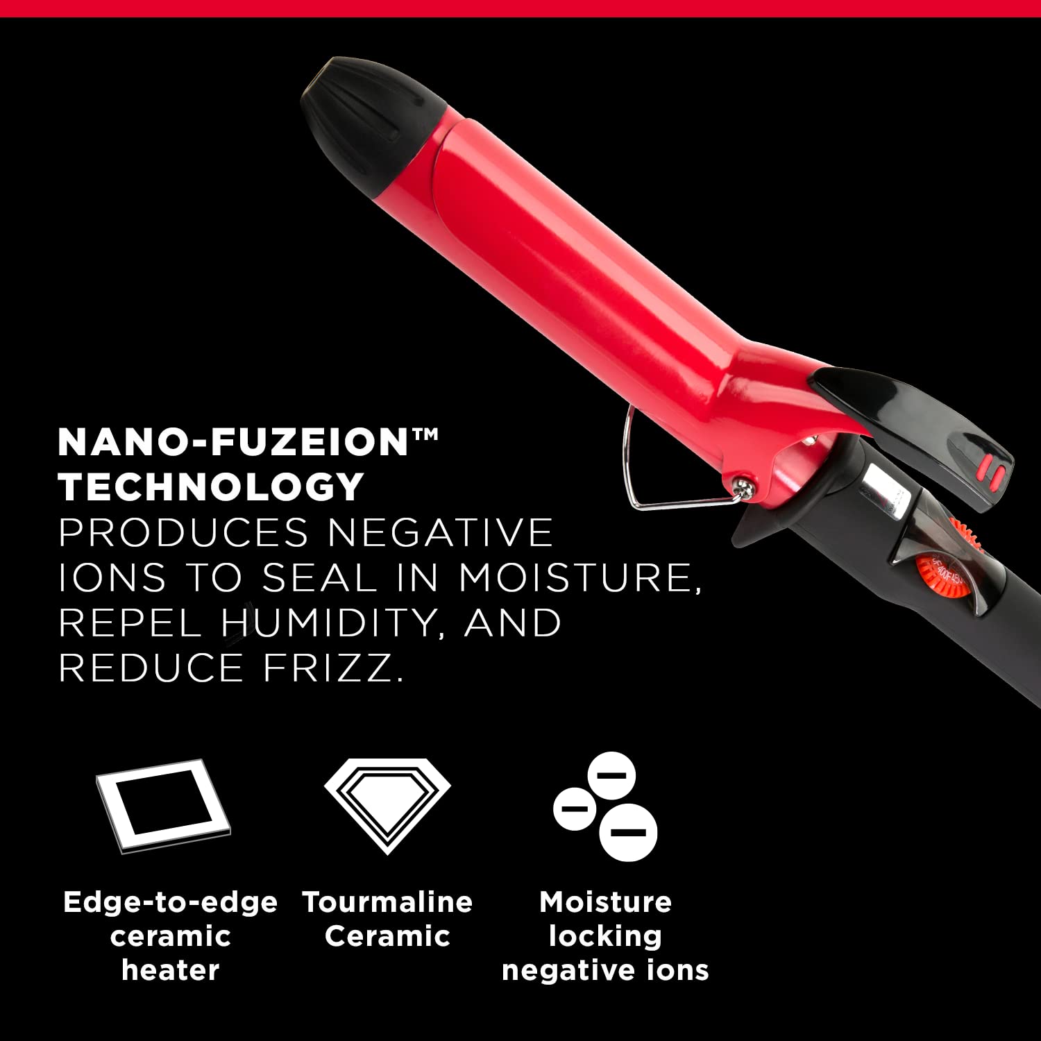 FHI HEAT Platform Tourmaline Ceramic Professional Curling Iron, 1 -Inch