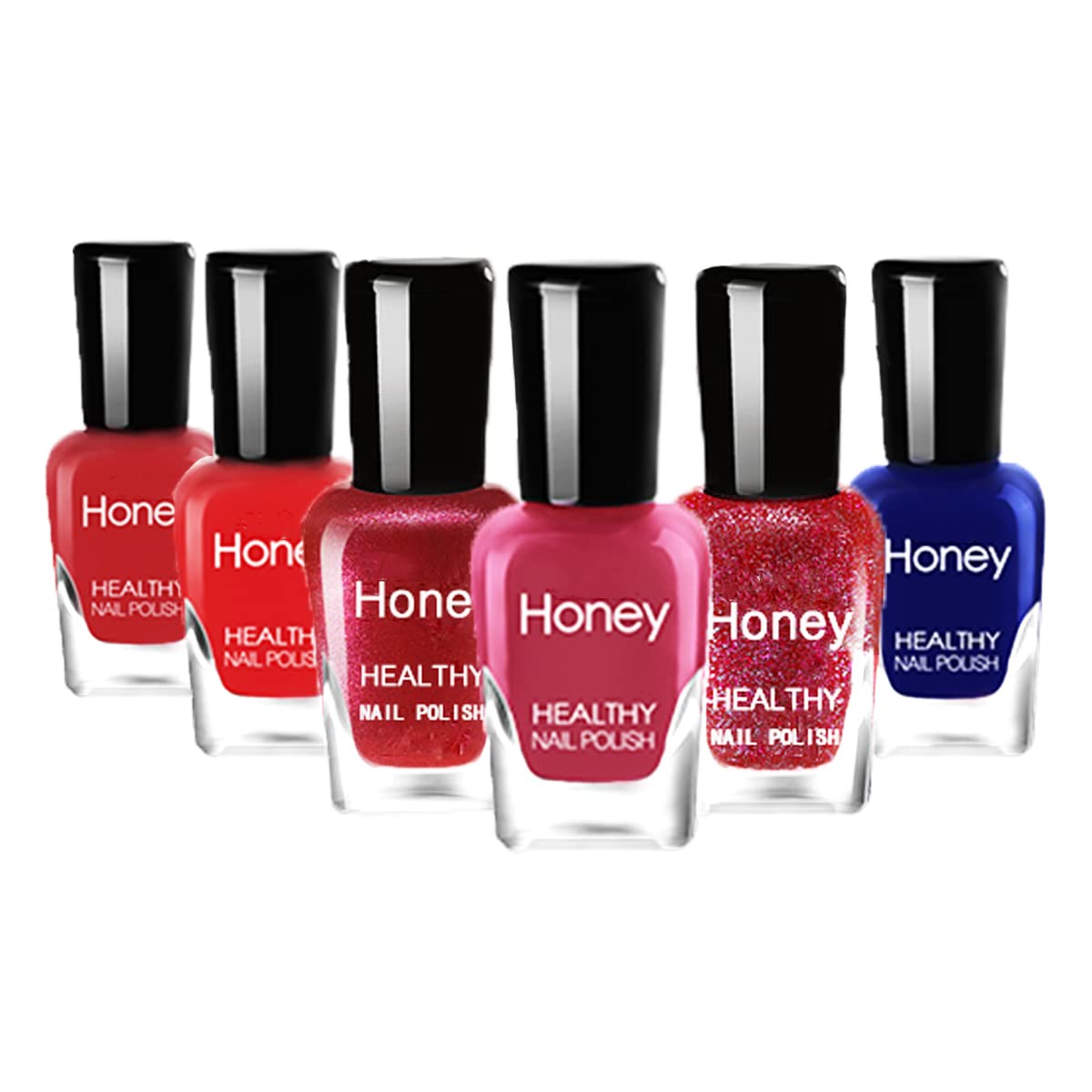 Tophany Non Toxic Easy Peel Off And Fast Dry Nail Polish Set For Pack, Eco Friendly & Organic Water Based For Women,Teens (6 Bot