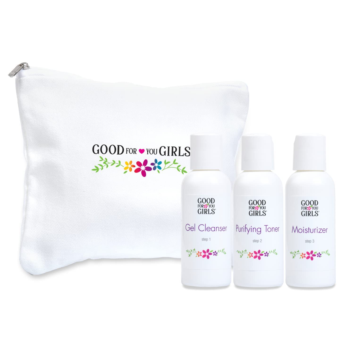 Good For You Girls ThreeStep Skincare Kit for Girls, Preteens, Teens. Safe, Natural, PlantBased ingredients. Vegan & GlutenFr