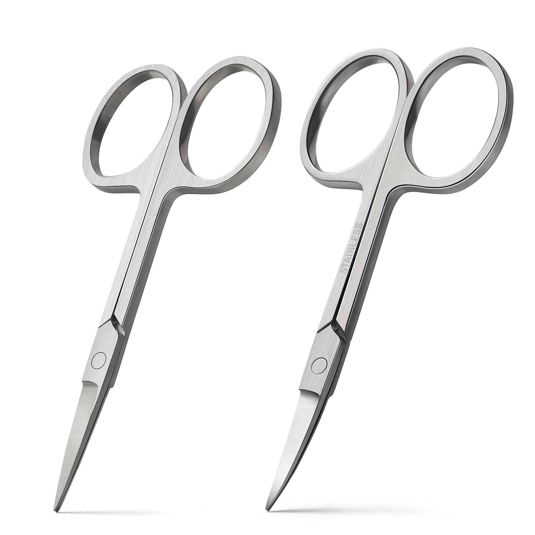 BEZOX Premium Nail Scissors 2PCS, Professional Curved and Stright Manicure Scissors - Multi-purpose Stainless Steel Beauty Groom