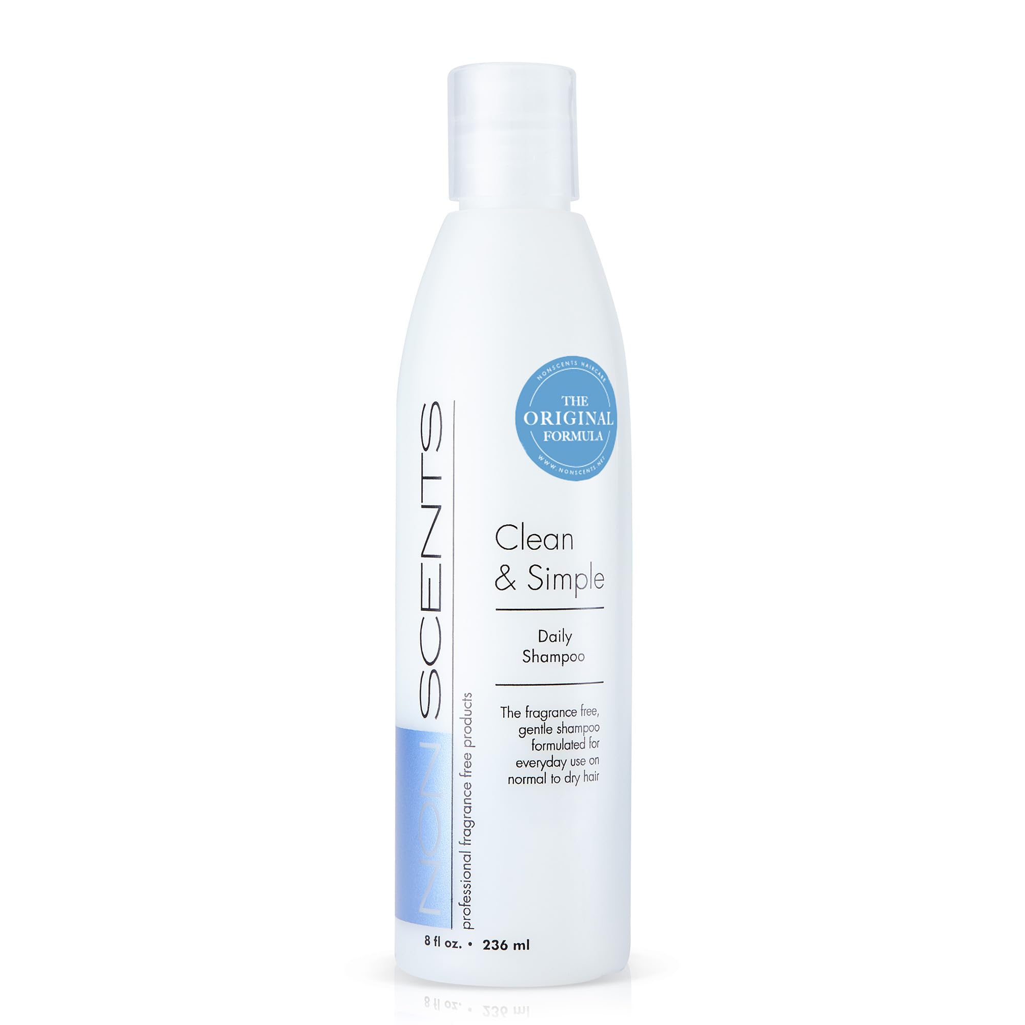 Fragrance Free and Unscented Shampoo - Hypoallergenic Dry Hair Shampoo for All Hair Types - Hydrating & Moisturizing Shampoo for