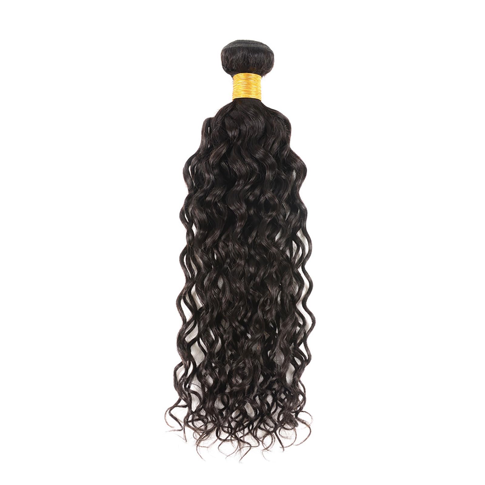 10A Brazilian Water Wave Human Hair Bundle 1 Bundle 18 Inch Water Wave Hair Extensions Curly Wave Bundles Wet and Weave Double W