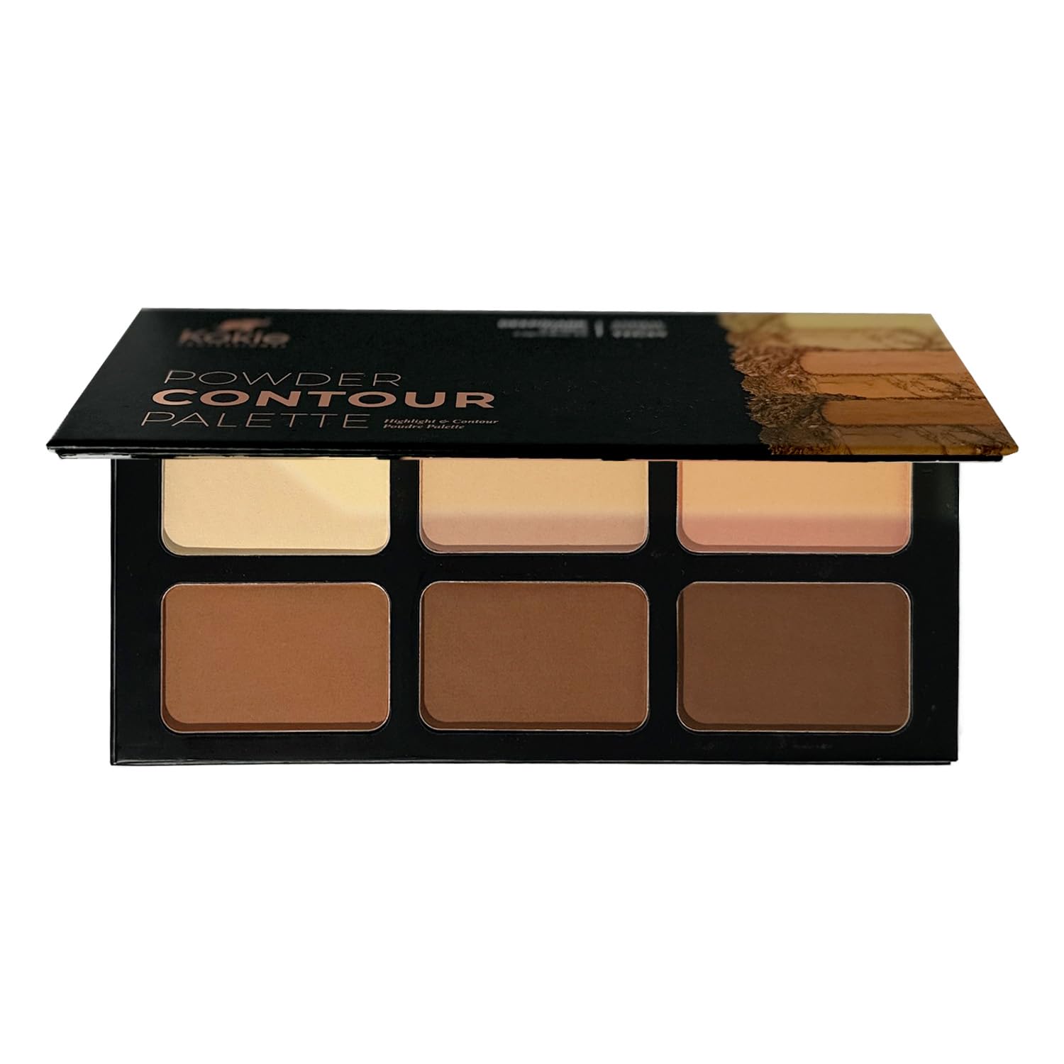 Kokie Cosmetics Powder Contour Kit, Deep/Dark, 0.96 Ounce